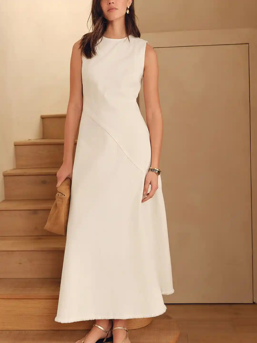 Buy NEXT Boat Neck Denim Maxi Dress Dresses for Women 34225040