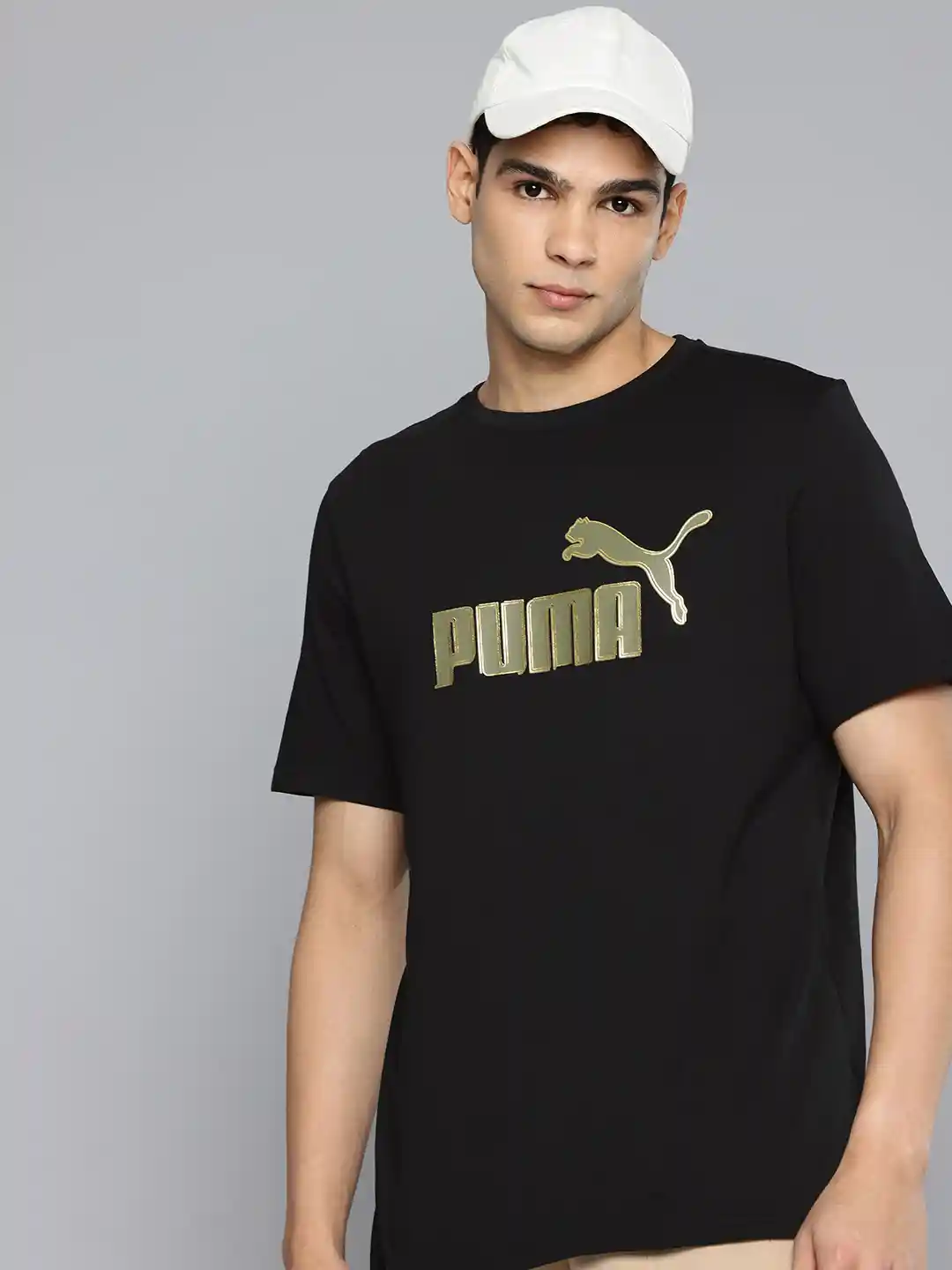 Buy Puma Brand Logo Printed Pure Cotton T-shirt - Tshirts for Men 34357430  | Myntra
