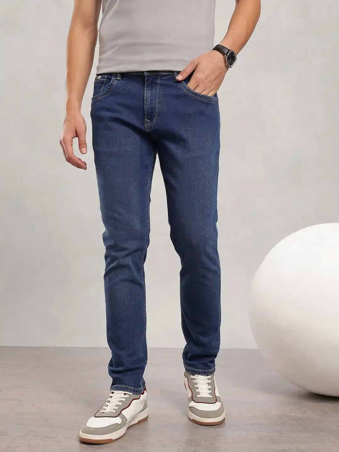 Nautica Men Slim Fit Mid-Rise Stretchable Jeans
