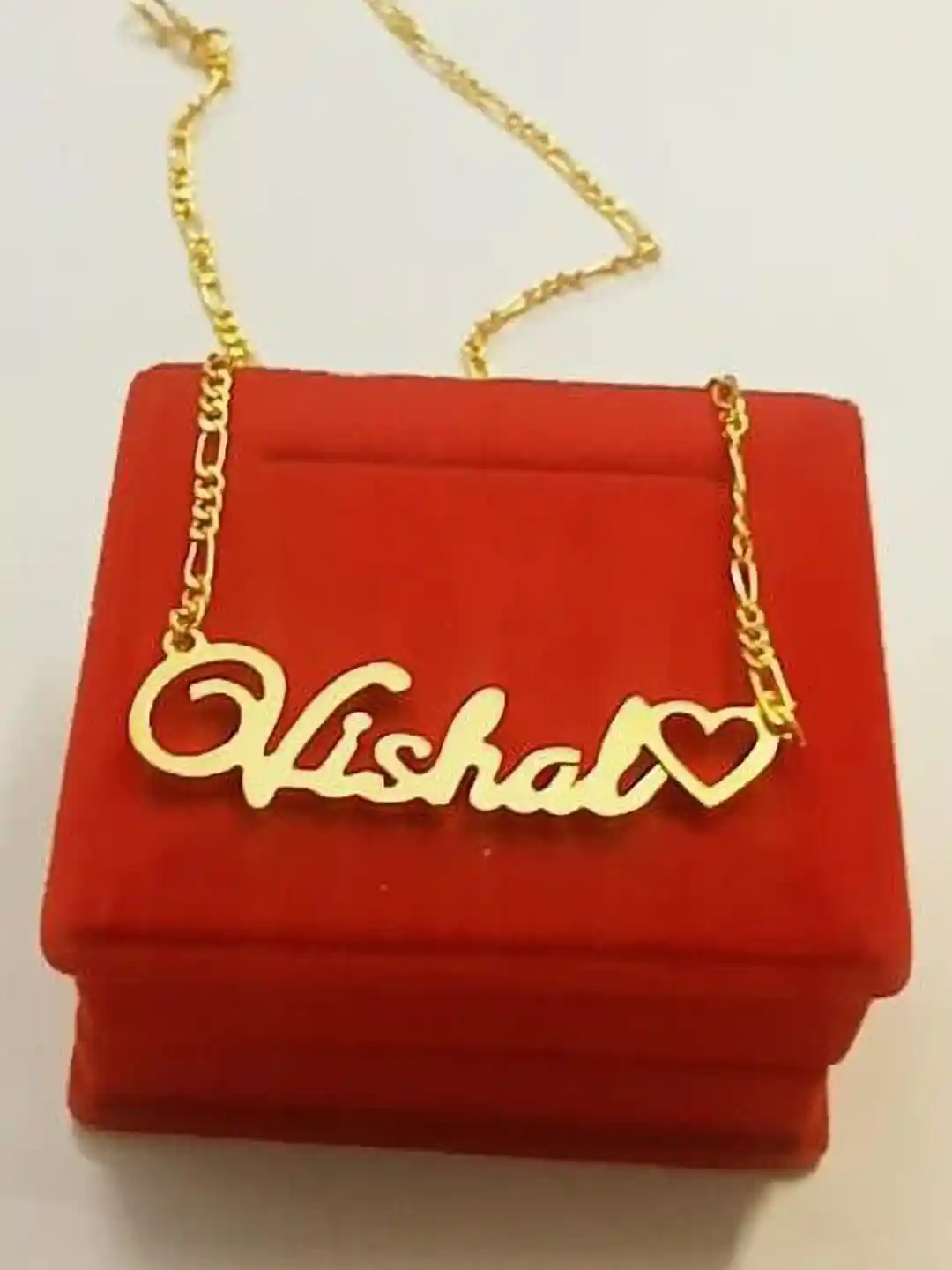 Buy SR Export Gold-Plated Vishal Name Pendant Necklace Necklace