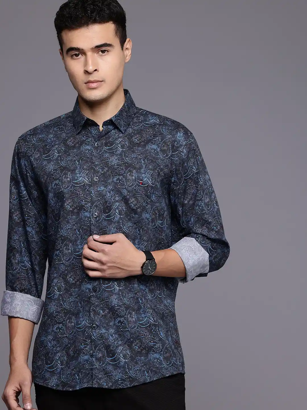 Buy Louis Philippe Sport Slim Fit Ethnic Motifs Printed Casual