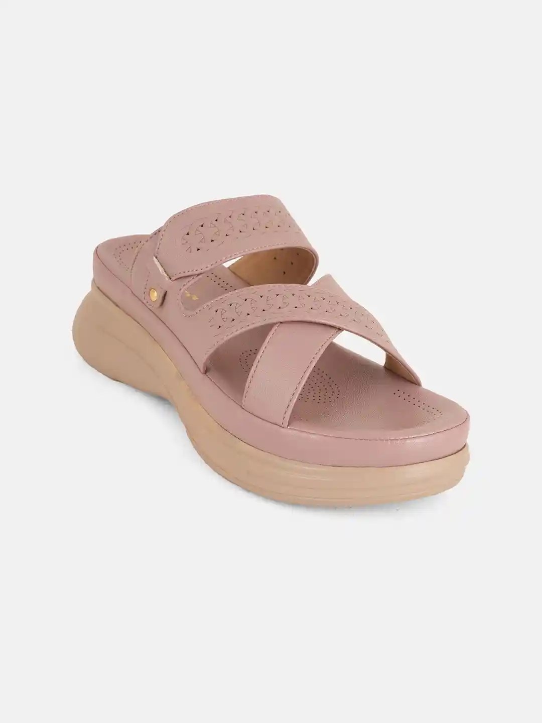 Roadster Peach Platform Heels Roadster Women Mesh Stylish Casual