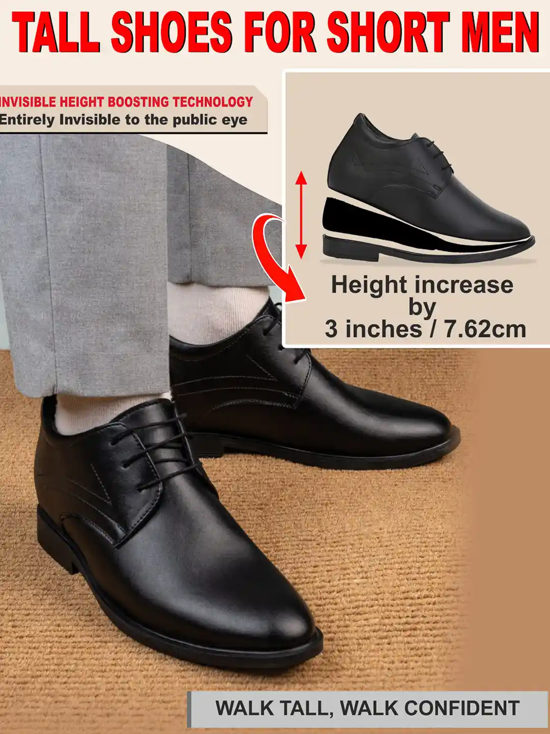 Buy Hi Toes Men Inches Hidden Height Elevator Formal Shoes