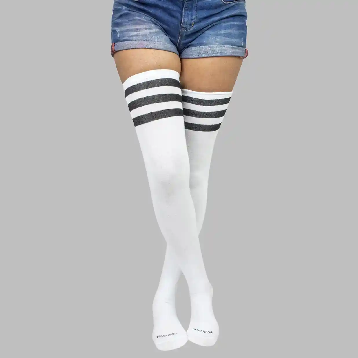 Buy NESKA MODA Women Above Knee Cotton Socks Socks for Women