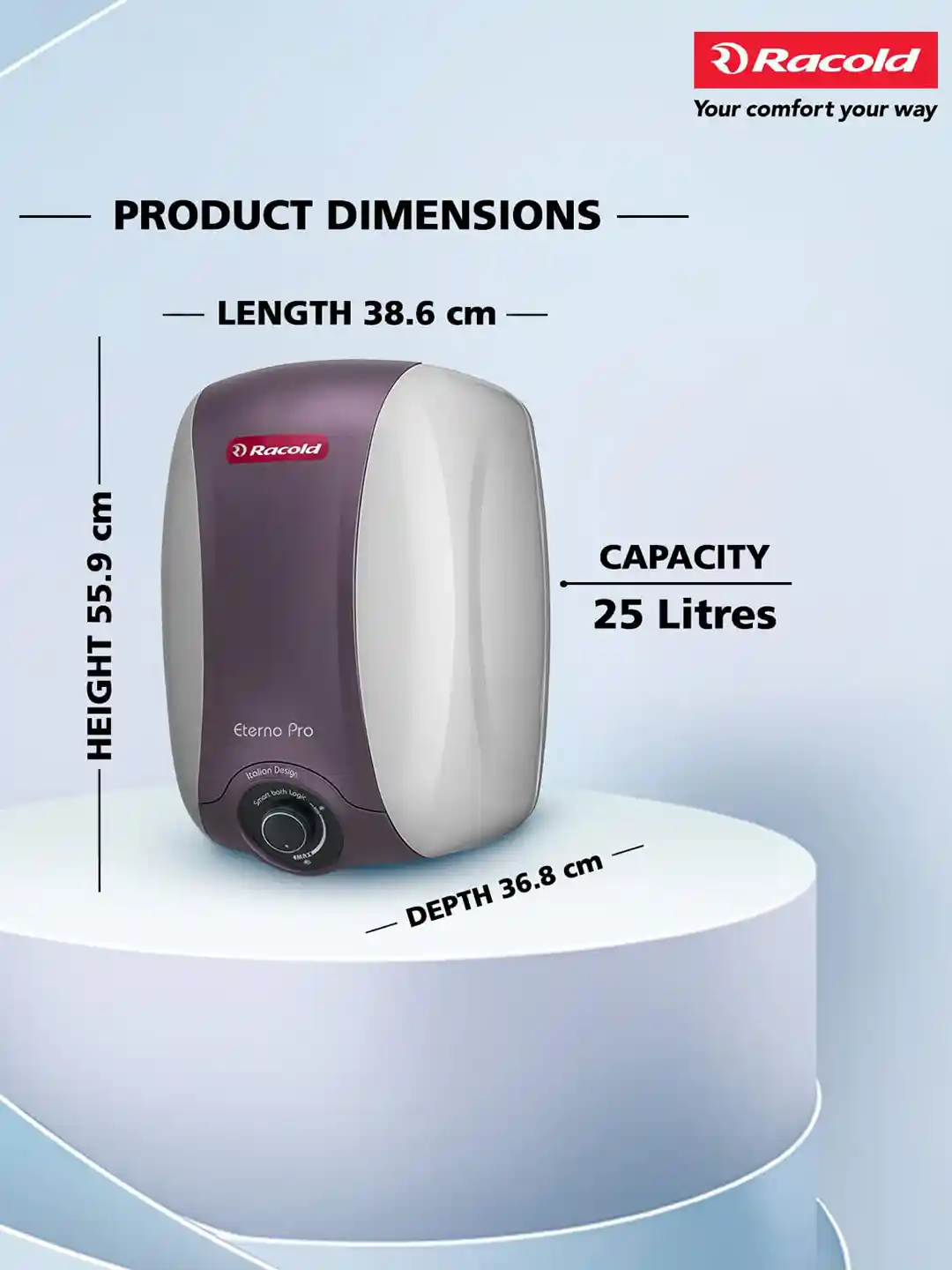 Electric Geyser Racold Water Heater 25 Litres Racold Geyser 25 Racold  Eterno 25 Litre Buy Racold Eterno Pro
