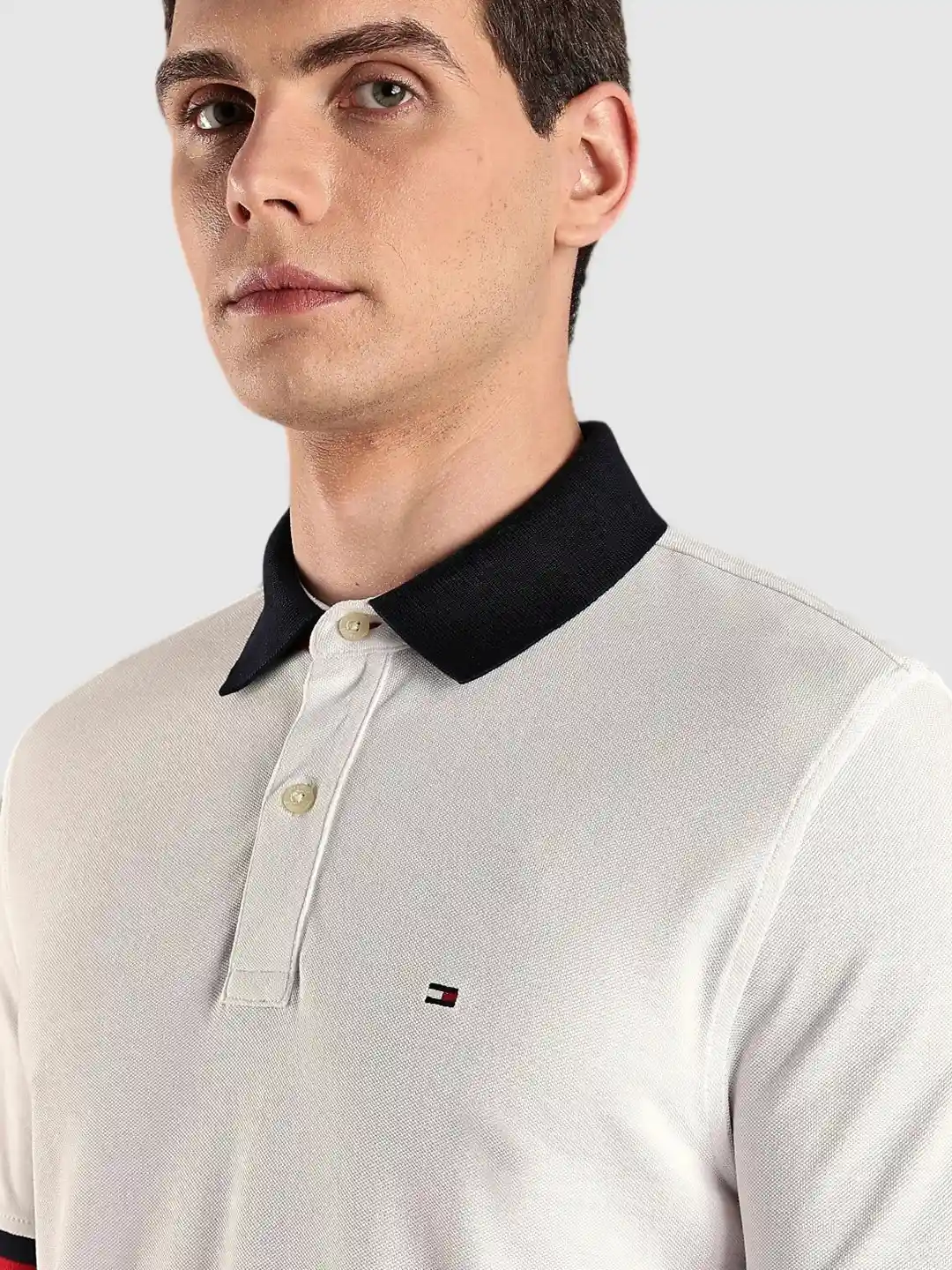 Tommy Hilfiger Polo Collar Short Sleeves Pure Cotton T-shirt