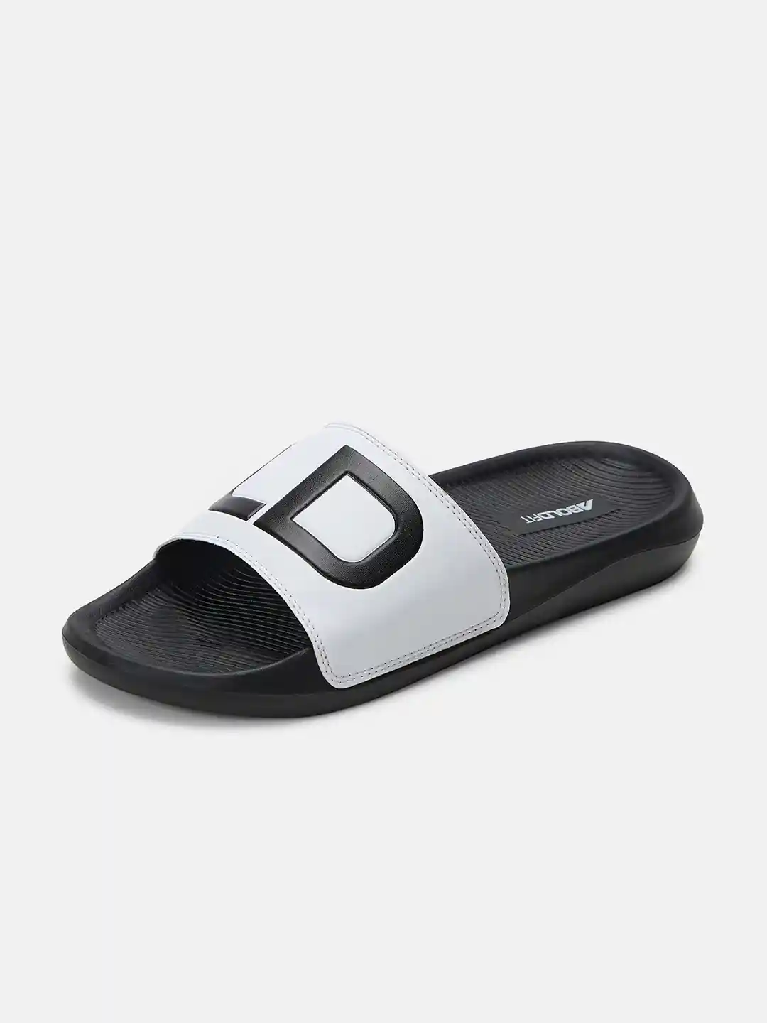 Buy BOLDFIT Men Printed Black Footwear Basic PU Slider Flip