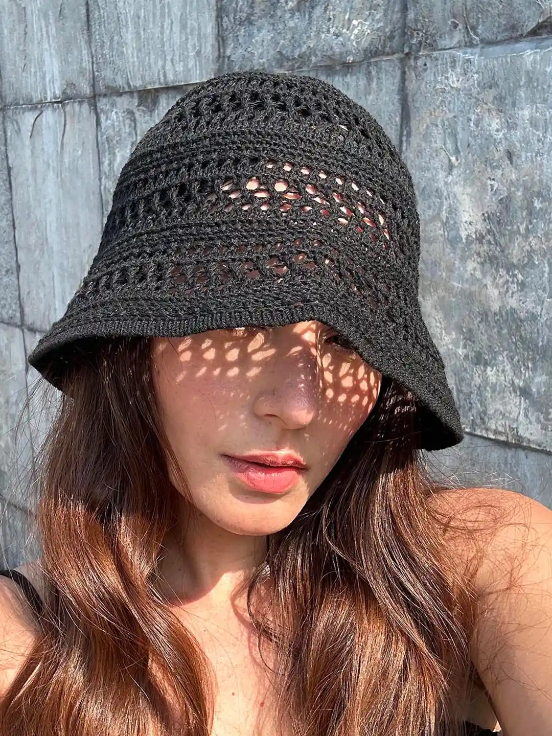 Buy Hair Drama Women Handmade Crochet Floppy Bucket Hat for