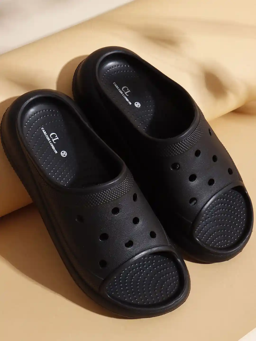 Buy Carlton London Women Solid Casual Sliders Flip Flops for