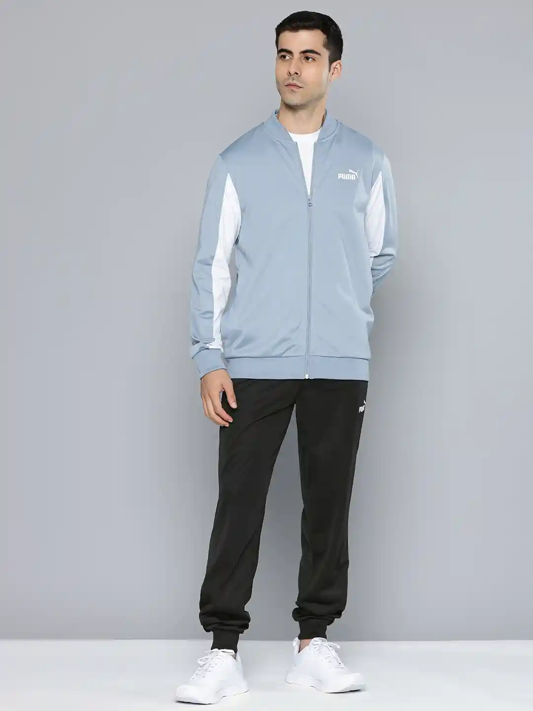 Buy Puma Colorblocked Mock Collar Baseball-Inspired Tracksuit - Tracksuits  for Men 35145317 | Myntra