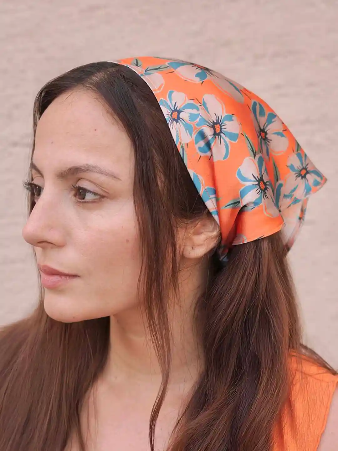 Buy Hair Drama Women Floral Blossom Print Elastic Bandana Head