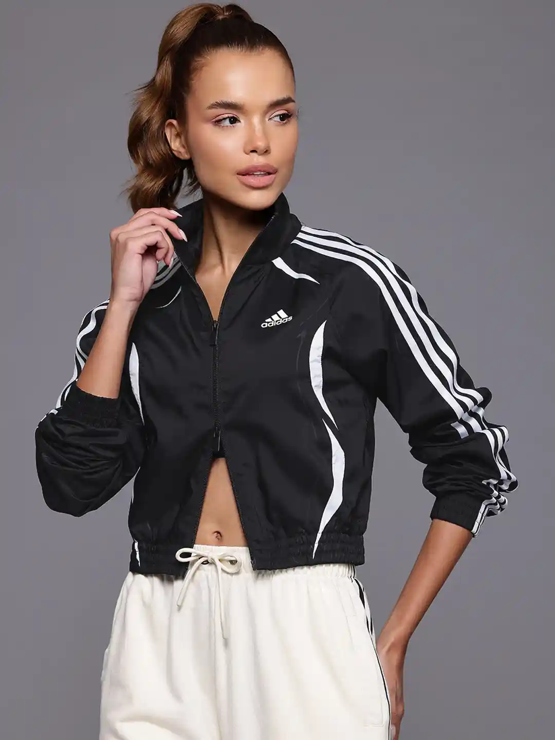 ADIDAS Slim Fit Crop Tailored Jacket