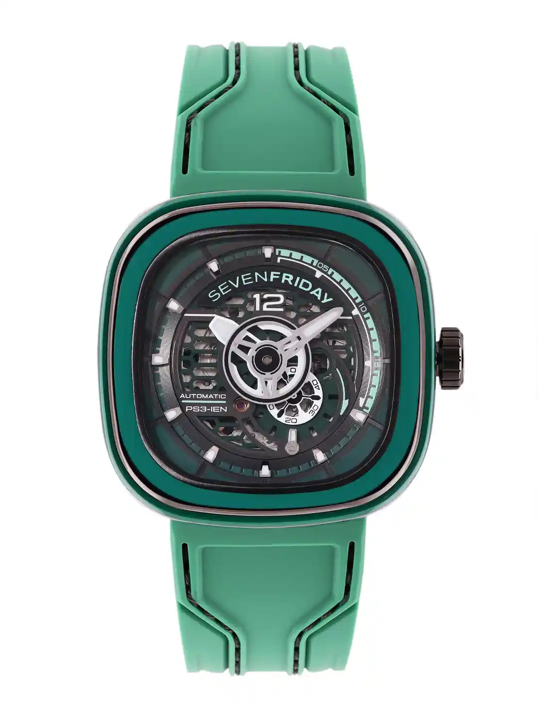 Buy SEVENFRIDAY Unisex Skeleton Dial Textured Straps Analogue