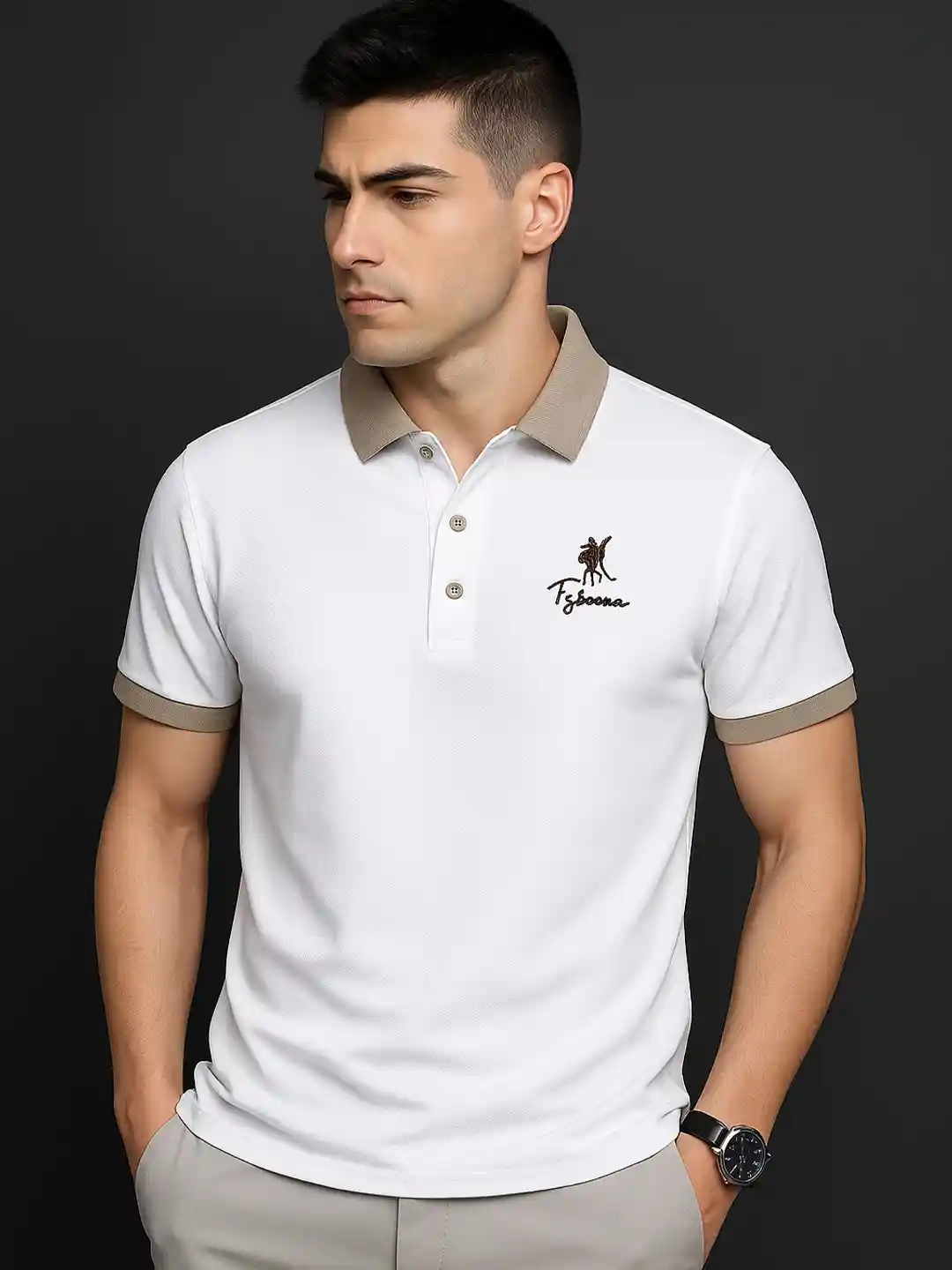 Buy Moda Rapido Men Solid Polo Collar Regular Fit T-shirt