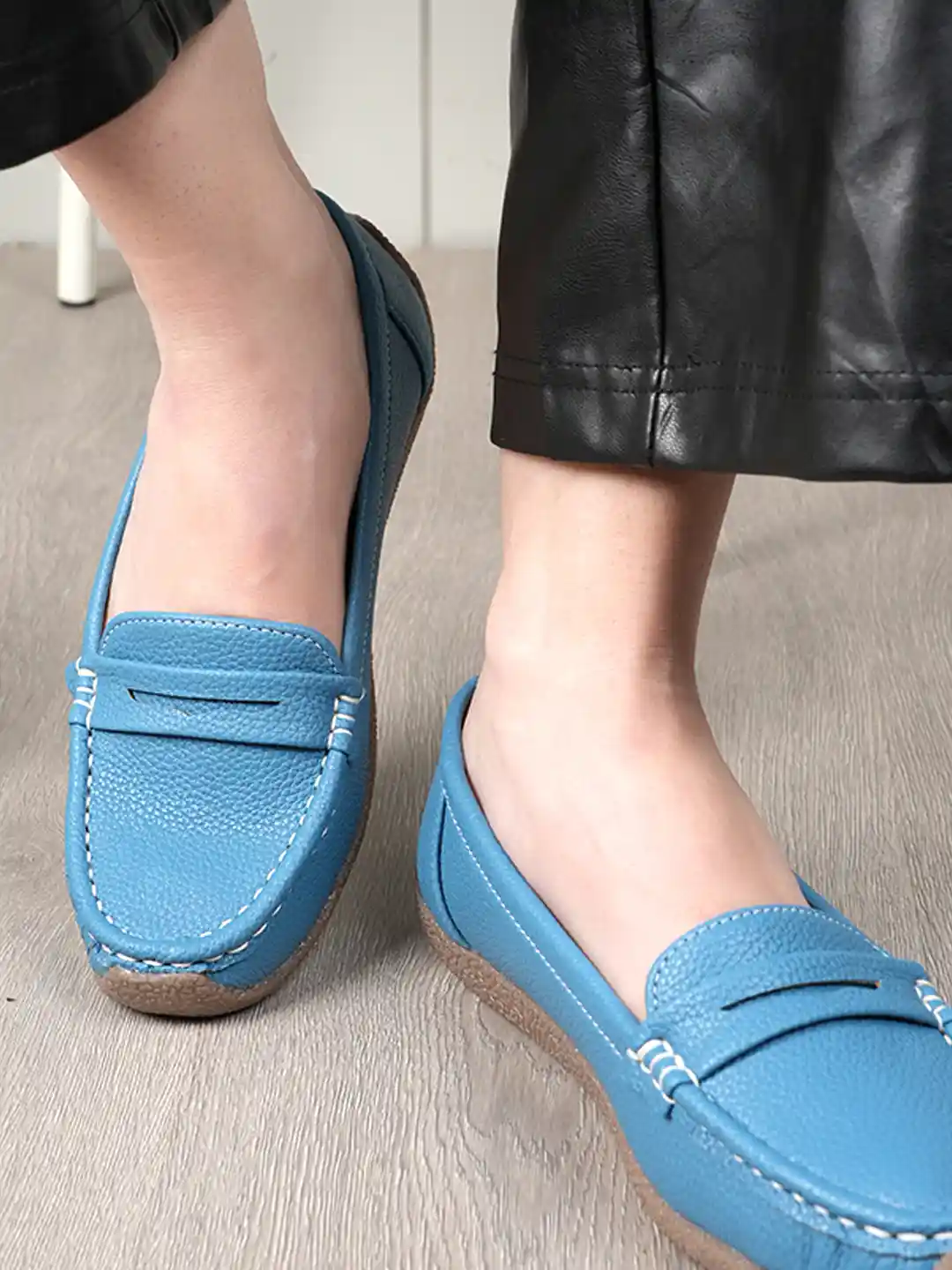 DressBerry Women Patent Leather Penny Loafers