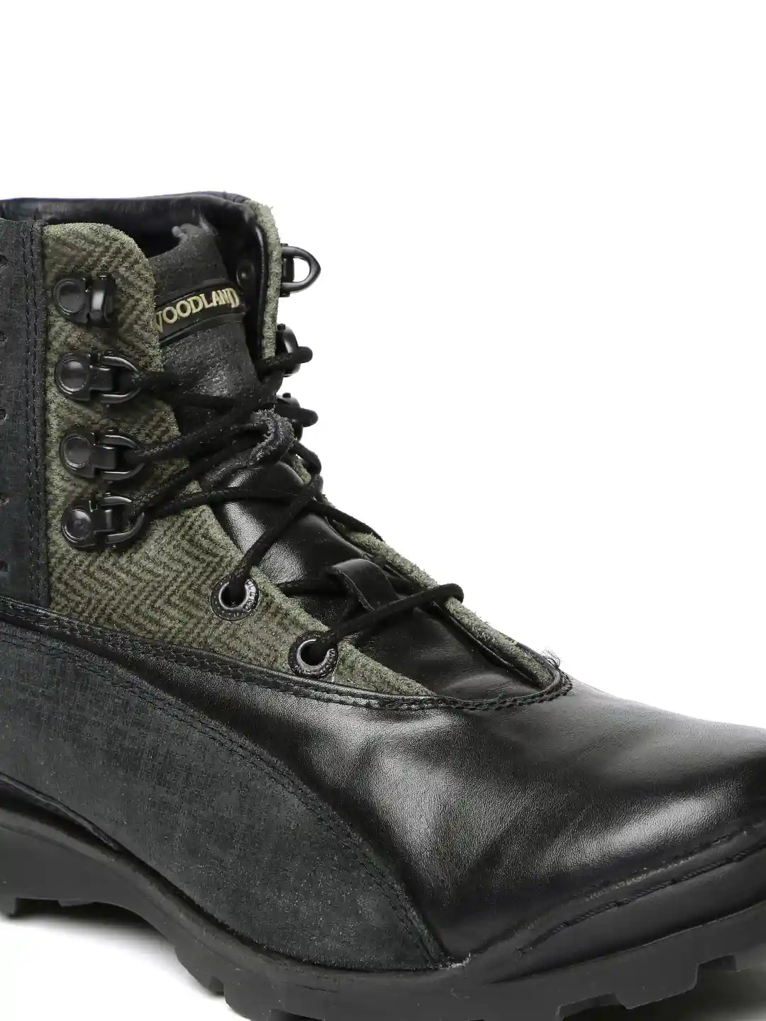 Buy Woodland Men Black Leather Boots Boots for Men 355621 Myntra