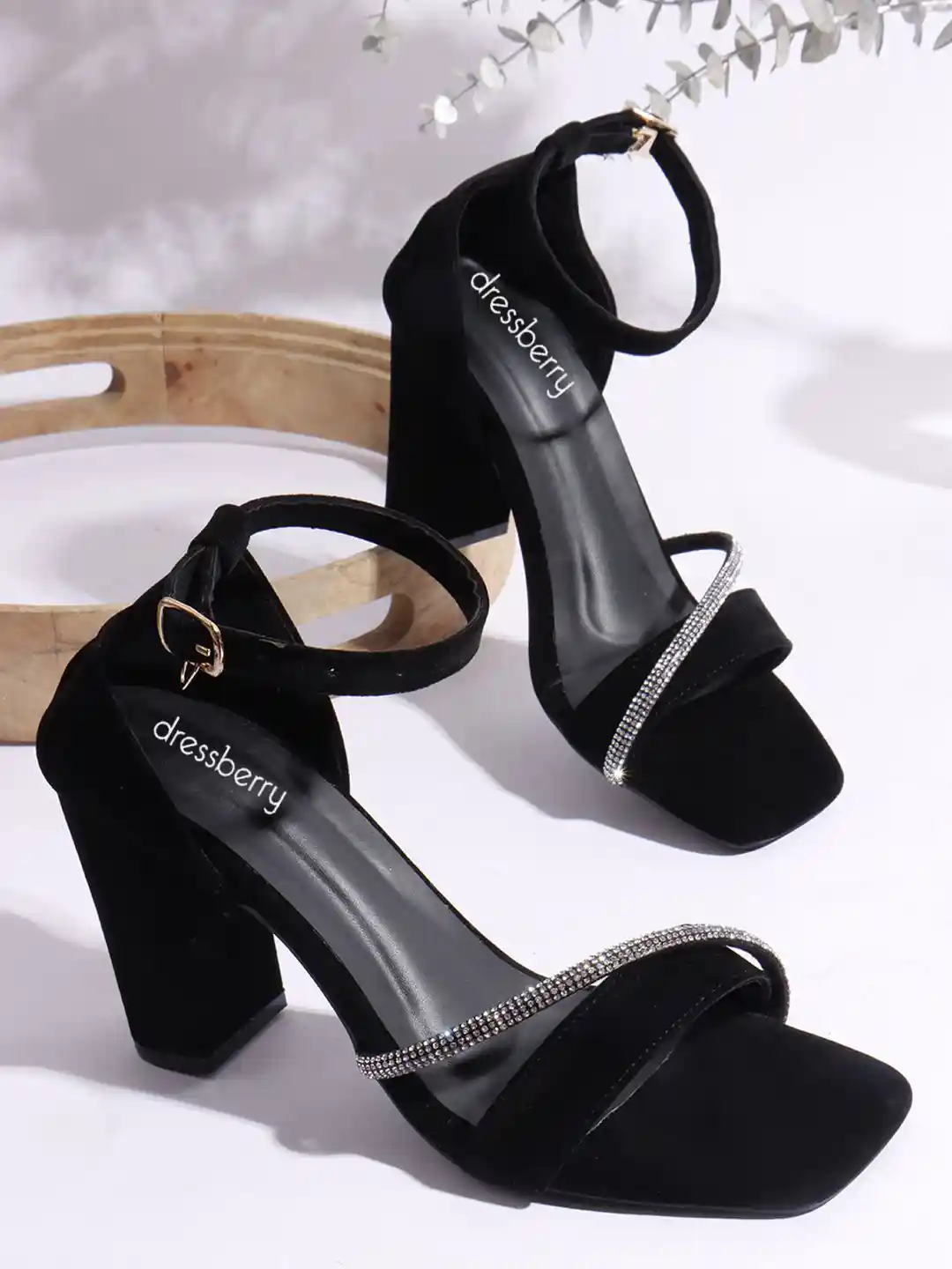 Buy DressBerry Women Embellished Block Sandals Heels Heels for - Main Image