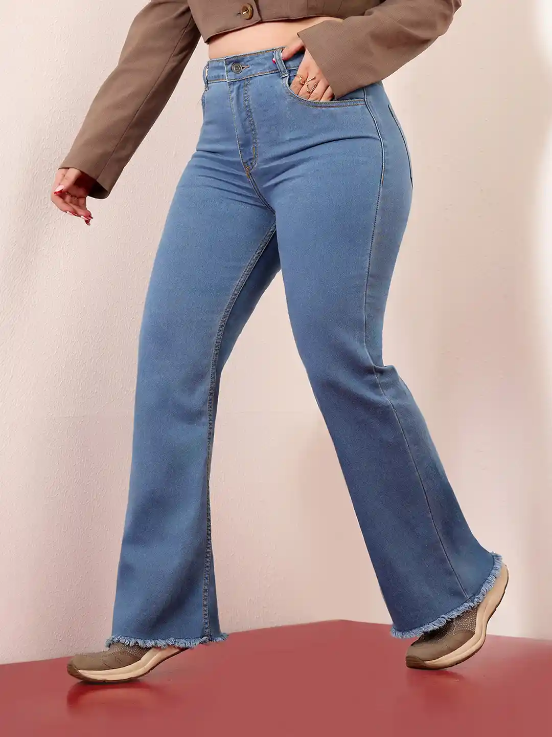 Buy Miss Chase A+ Plus Size Women Bootcut High rise Clean look