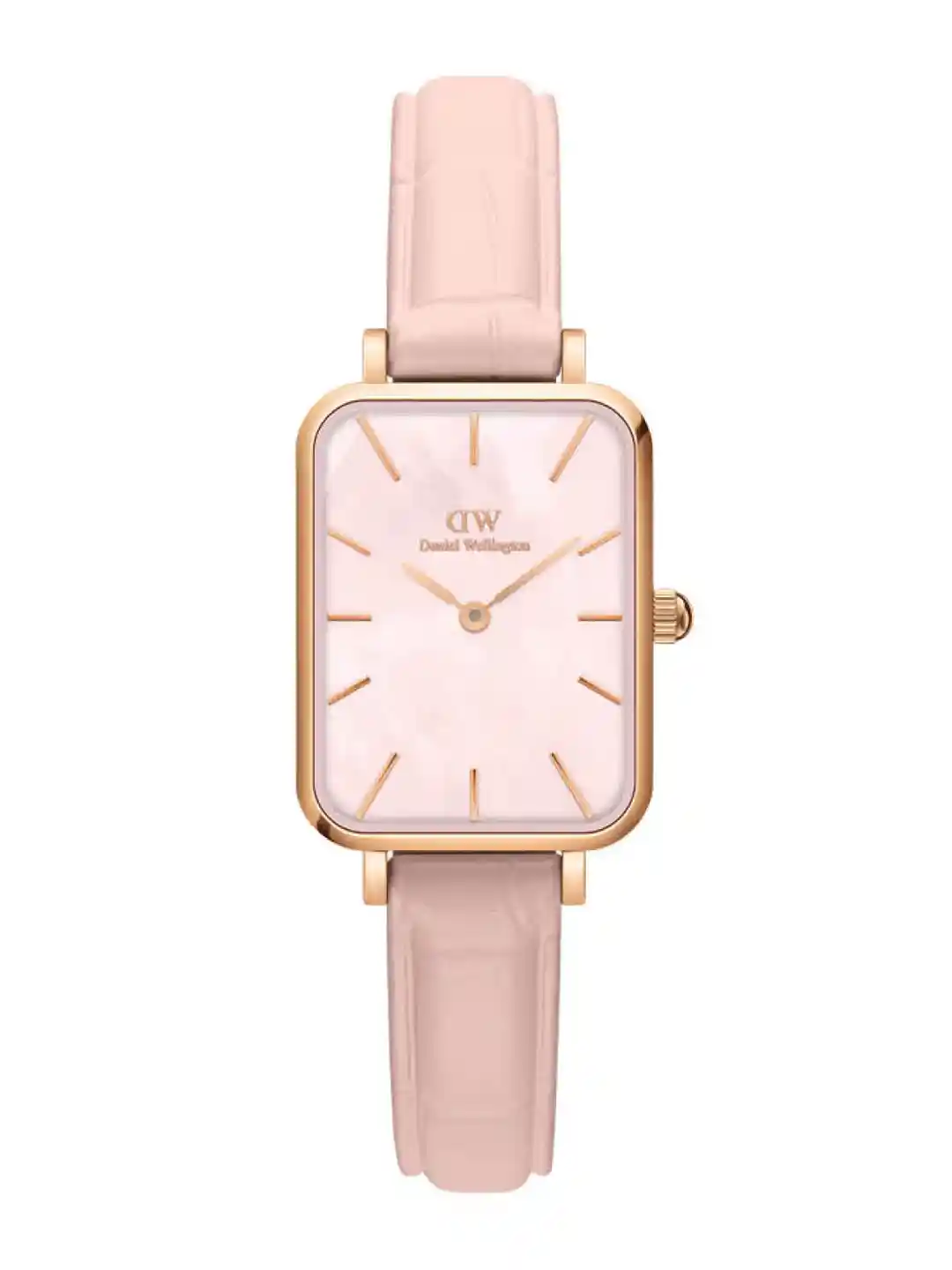 Daniel Wellington Women Quadro Pressed Rouge Leather Analogue Watch  DW00100508K