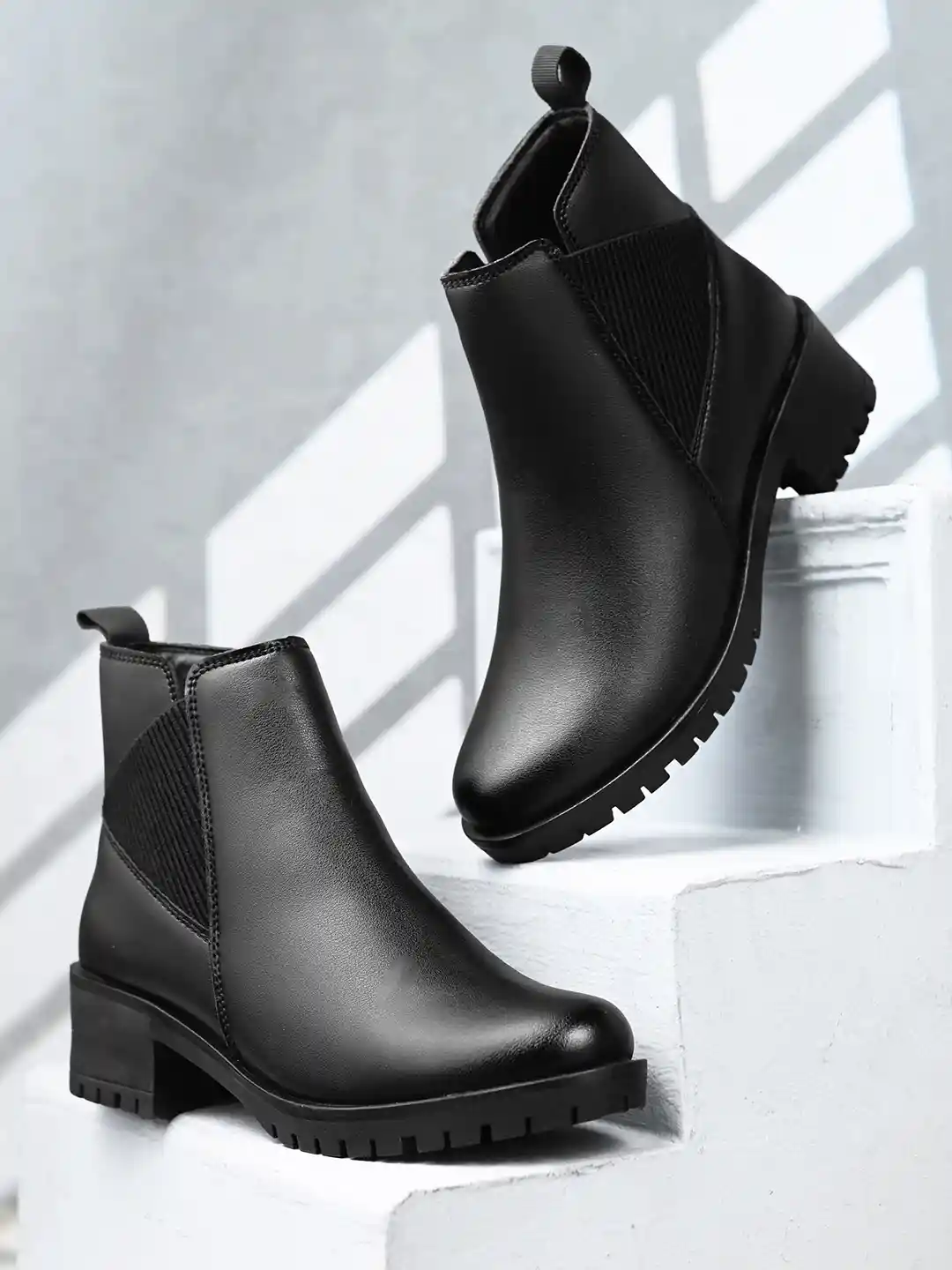 Buy The Roadster Lifestyle Co.Women Textured Round Toe Chelsea