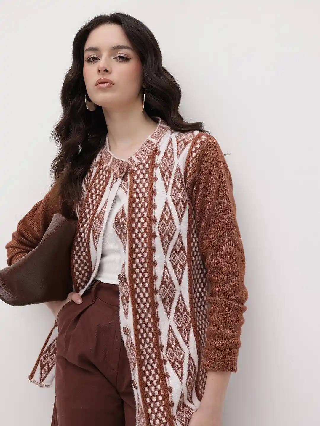 Buy The Roadster Lifestyle Women Woollen Longline Cardigan