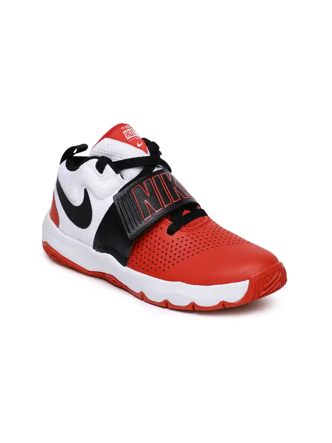 Buy Nike Boys Red White Team Hustle D (GS) Basketball Shoes