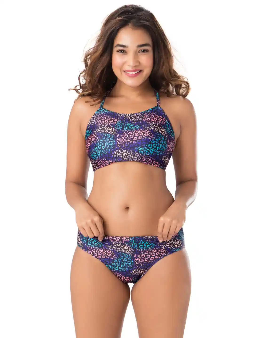 Buy PrettySecrets Women Black Printed Bikini Set Swimwear for