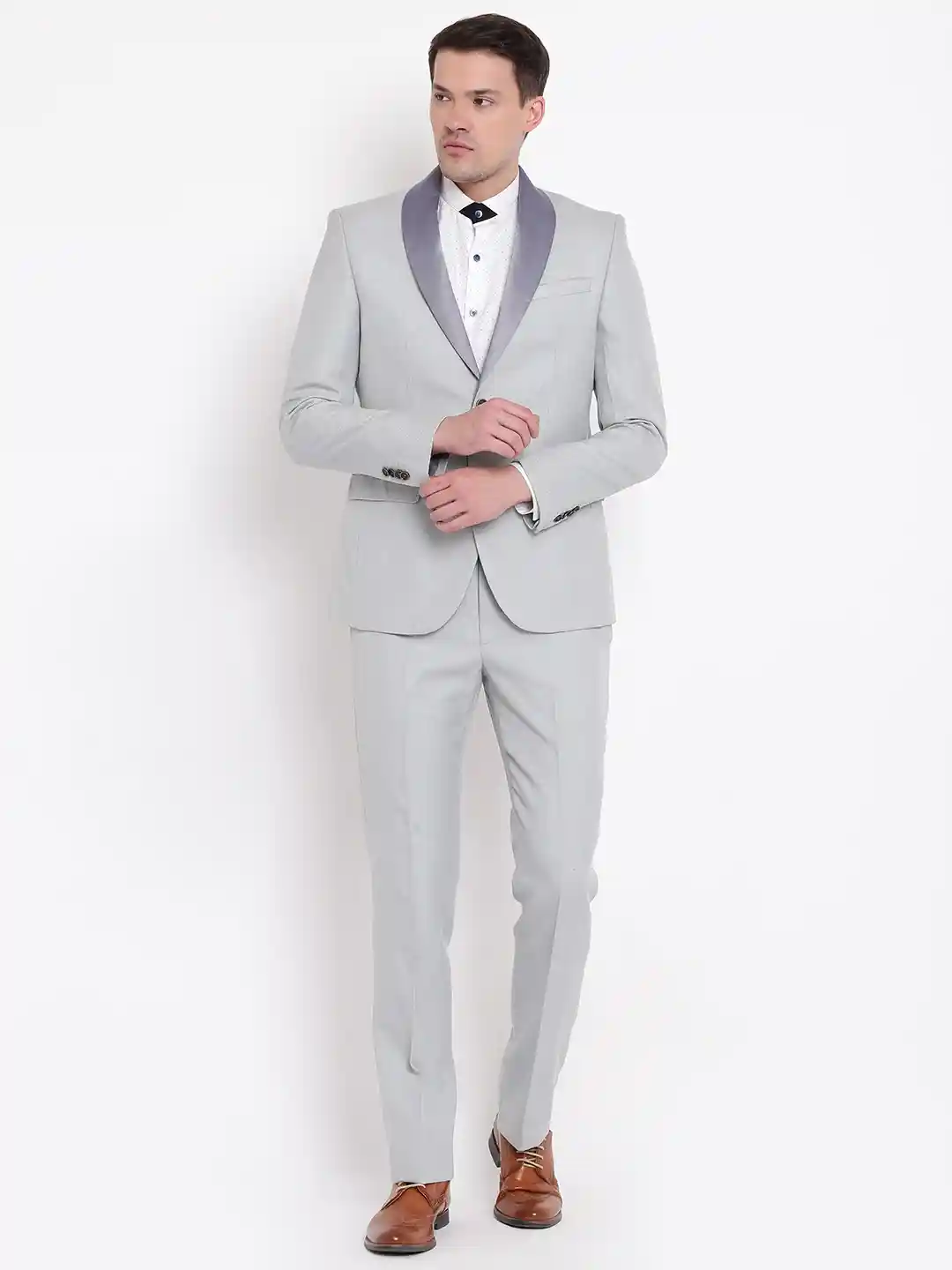 Buy Blackberrys Grey Slim Fit Single-Breasted Tuxedo Suit Suits