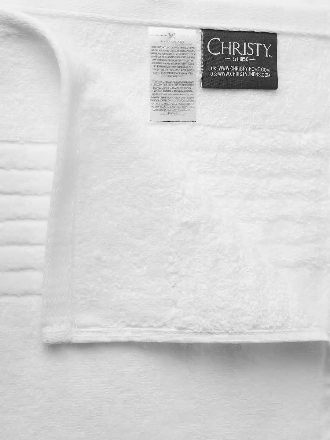 Buy CHRISTY White Cotton 550 GSM Beach Towel Beach Towels for