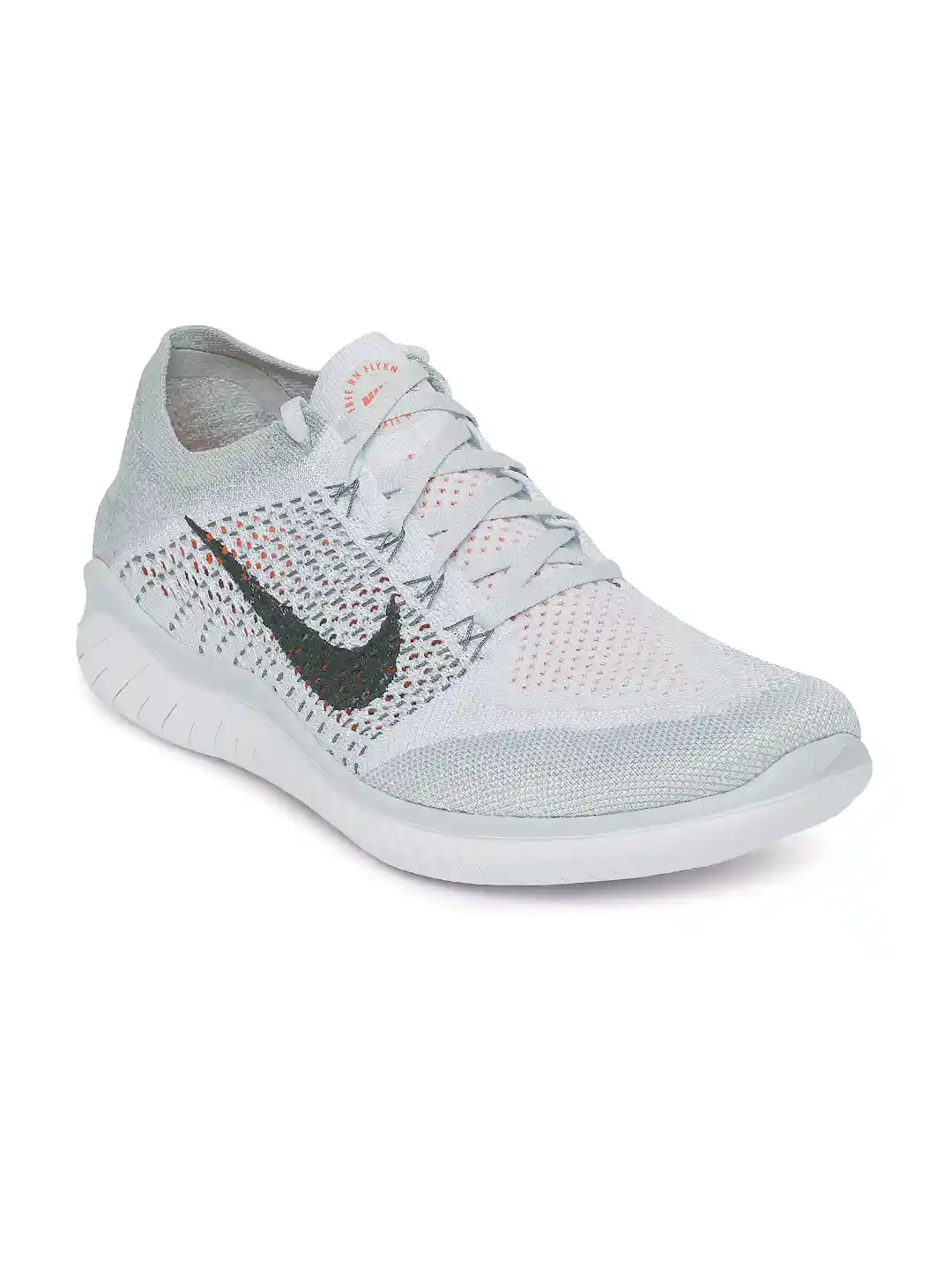 Buy Nike Men White Grey Free RN Flyknit 2018 Running Shoes
