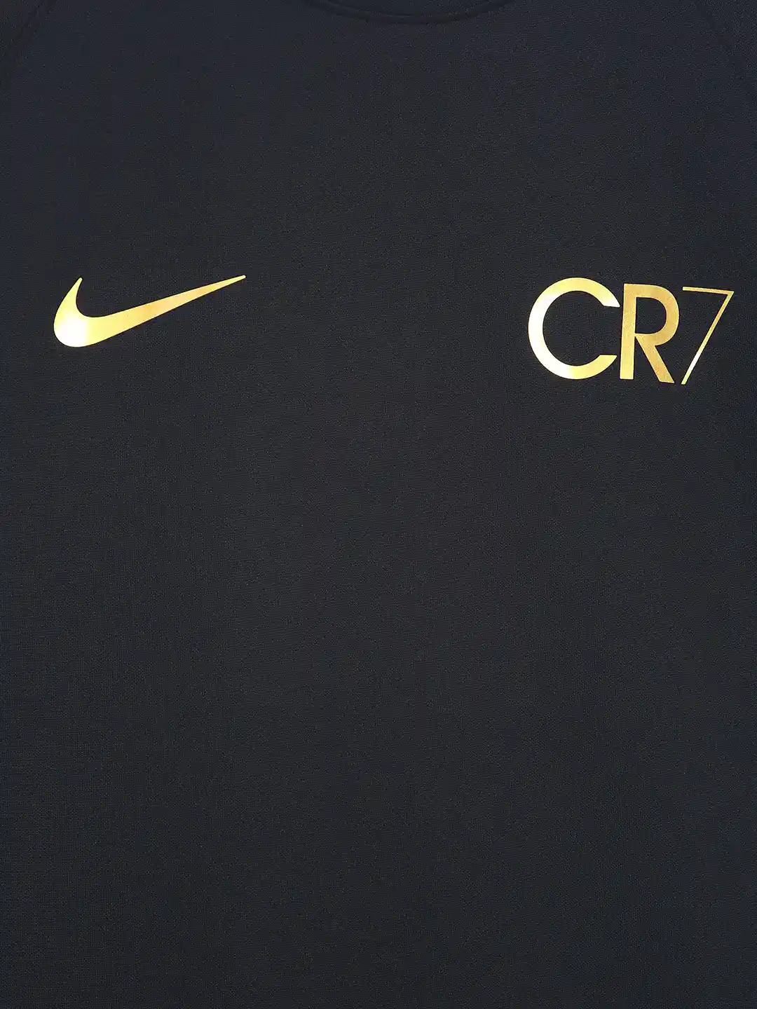 Buy Nike Boys Black Gold Dry CR7 Academy Round Neck Tshirt - Main Image