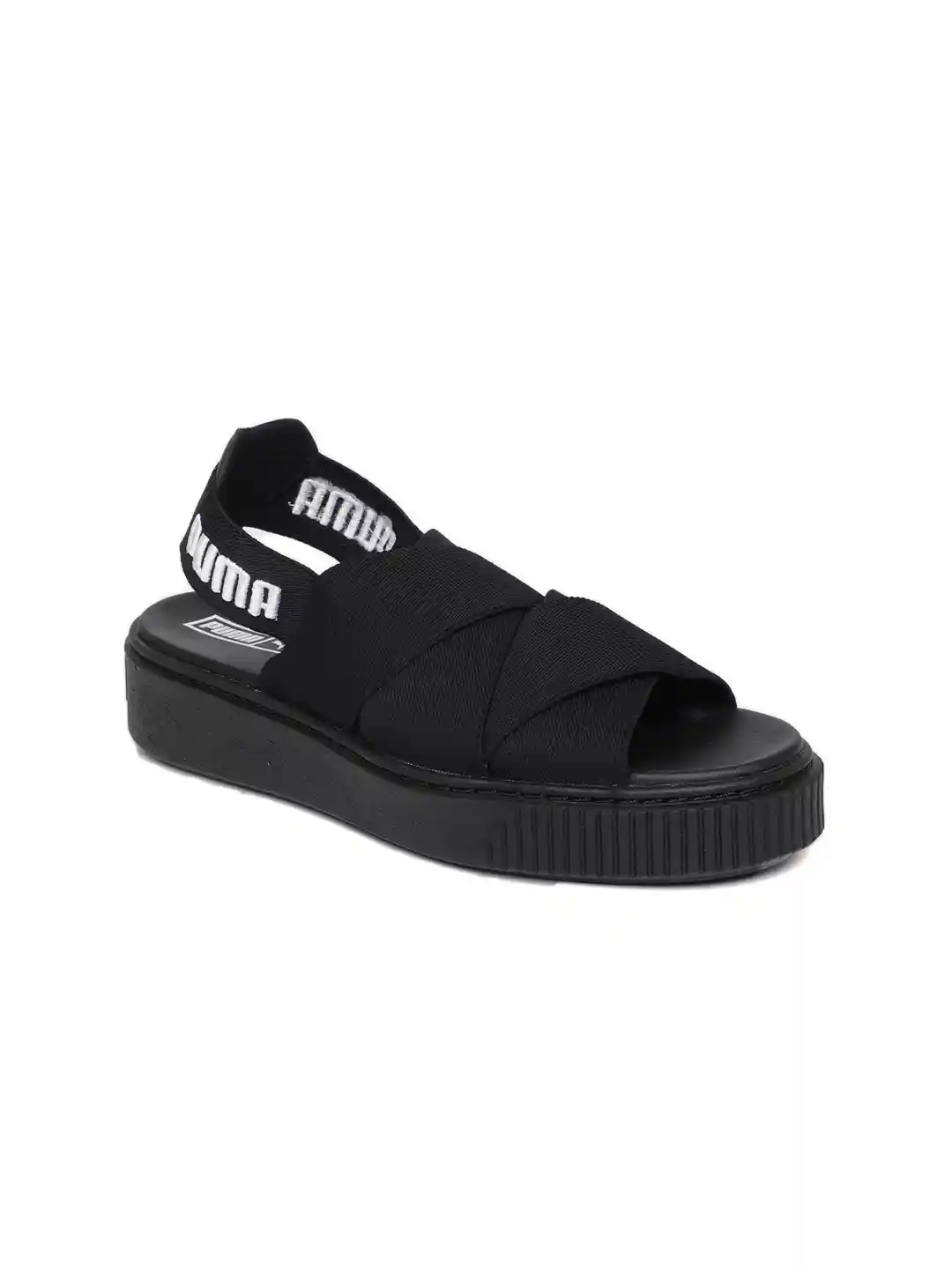 Buy Puma Women Black Solid Platform Sandals Heels for Women