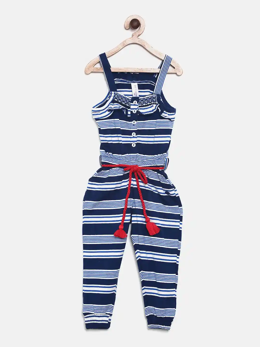 Buy Polo Kids Girls Navy Blue White Striped Basic