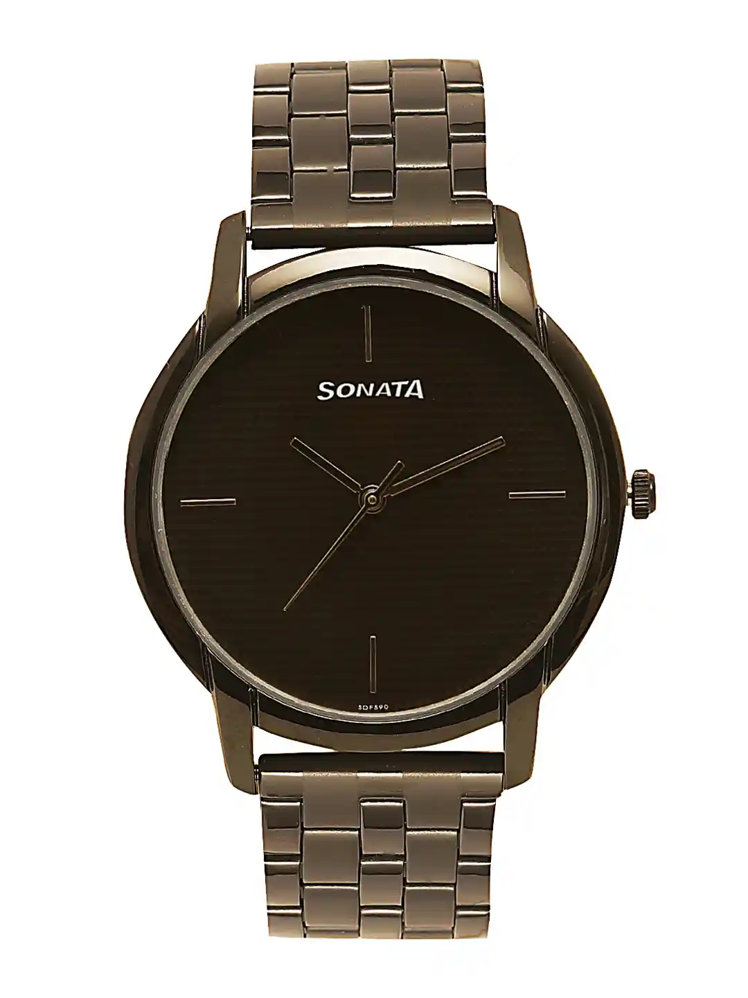 Sonata Men Brown Analogue Watch NK77031NM02