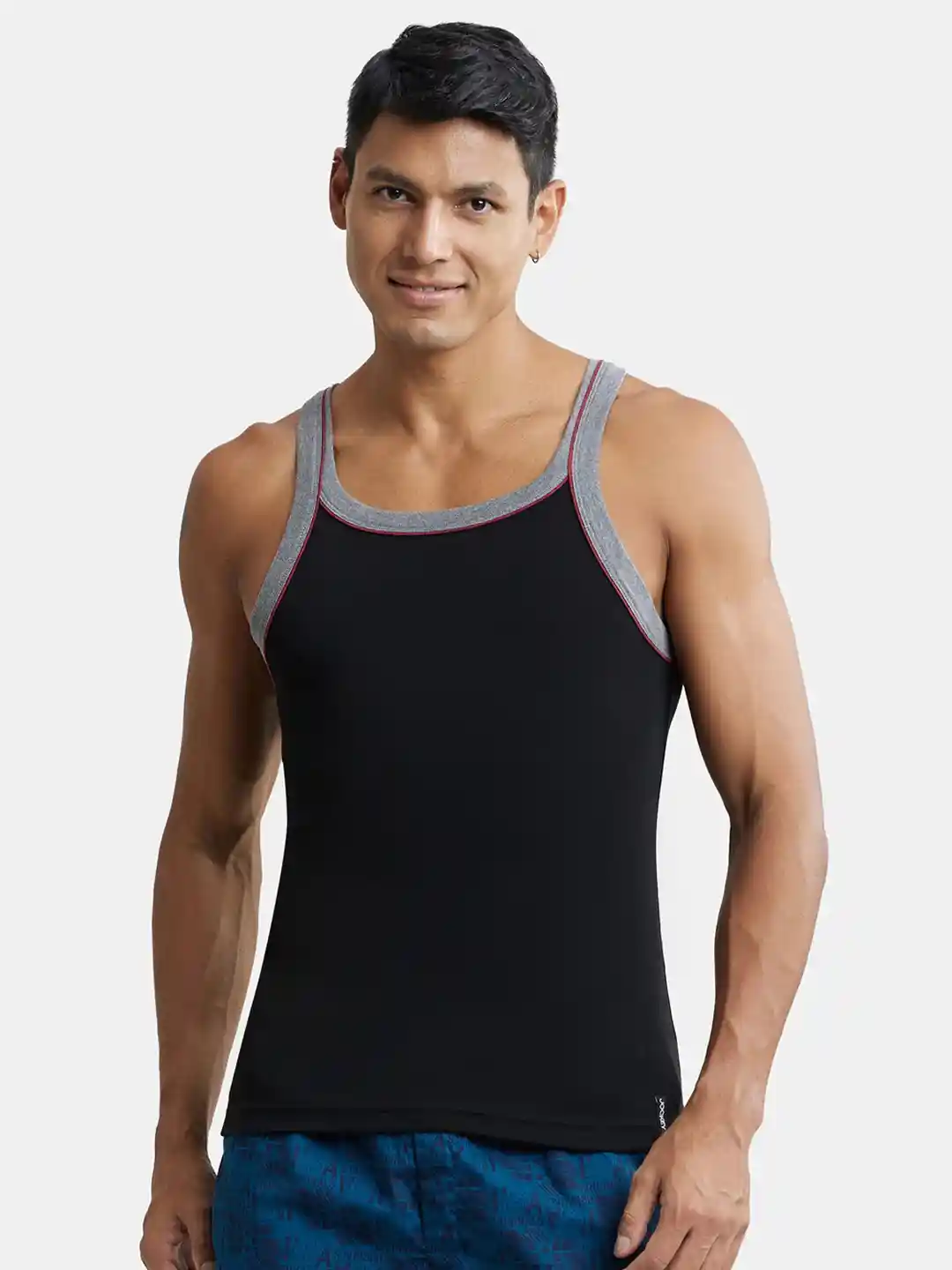 Buy Jockey Combed Cotton Rib Square Neck Gym Vest with Graphic
