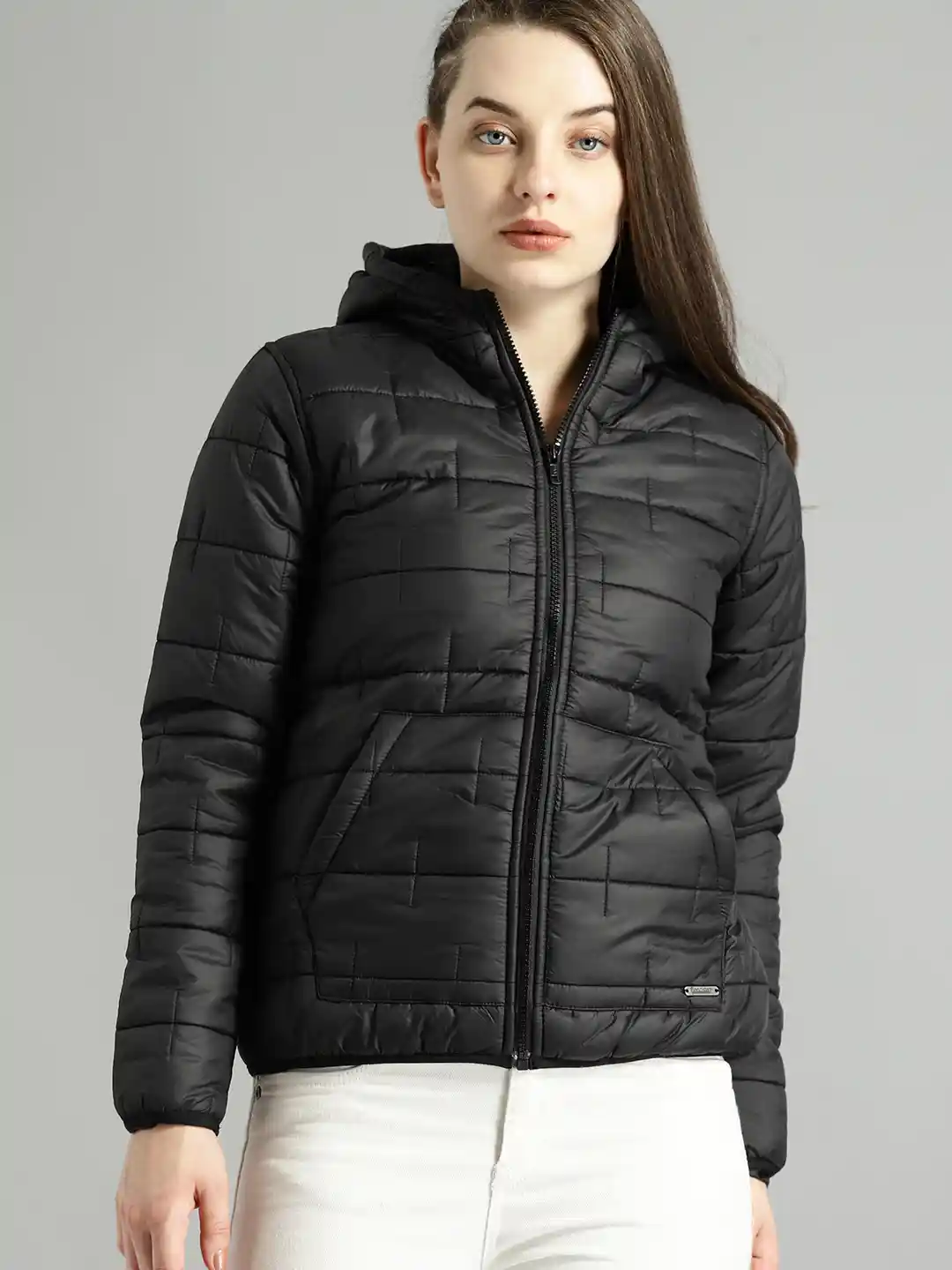 Roadster Women Black Solid Puffer Jacket