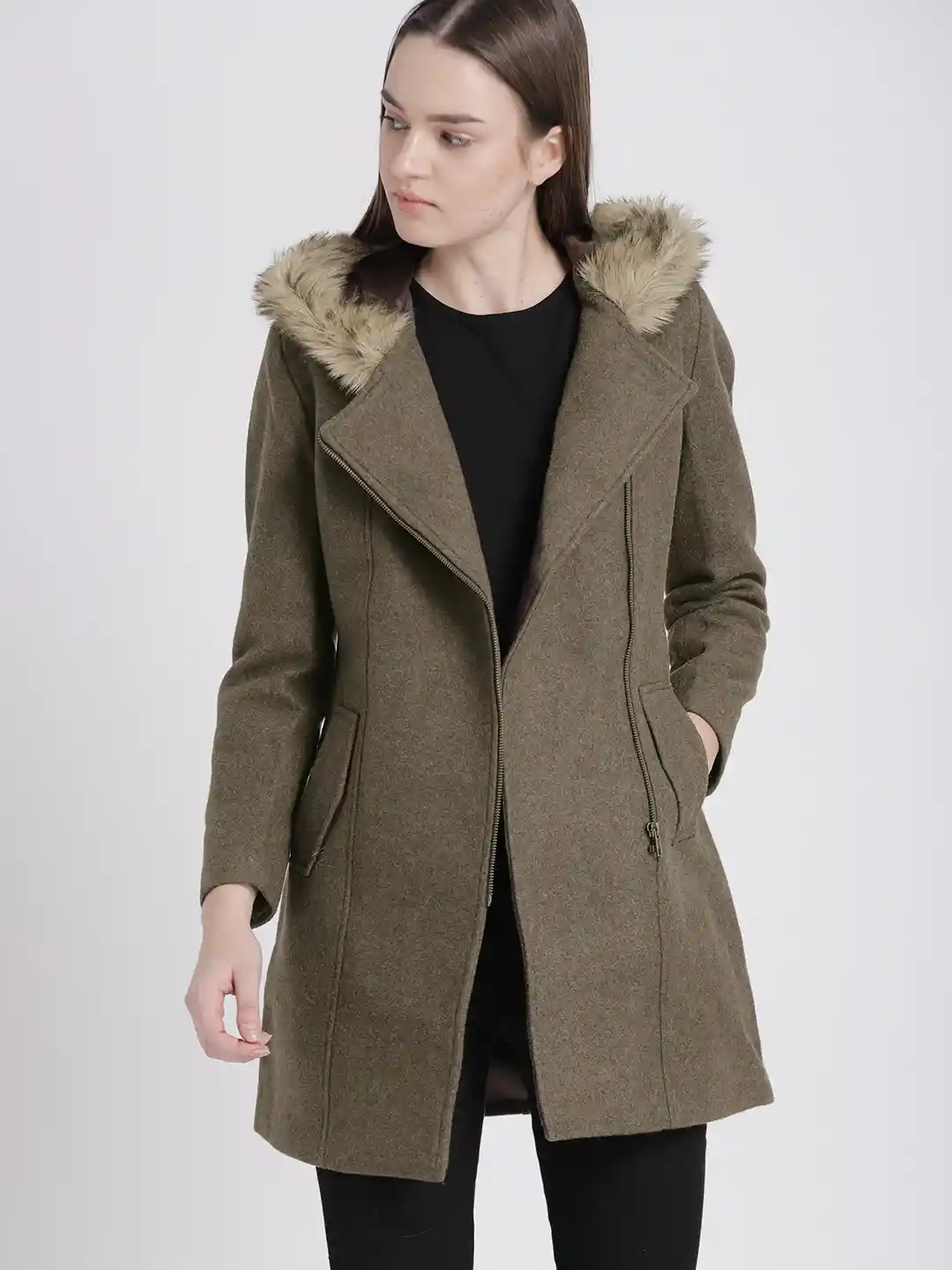 Buy Chemistry Women Brown Solid Parka Jackets for Women 5709433