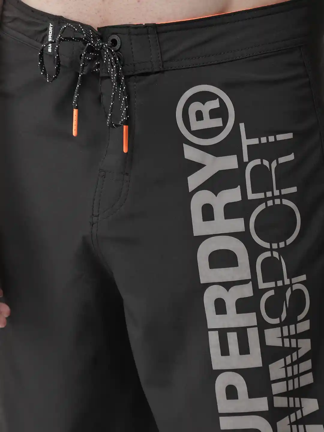 Buy Superdry Men Black Printed Swim Shorts M30000HQ Swim Bottoms - Main Image