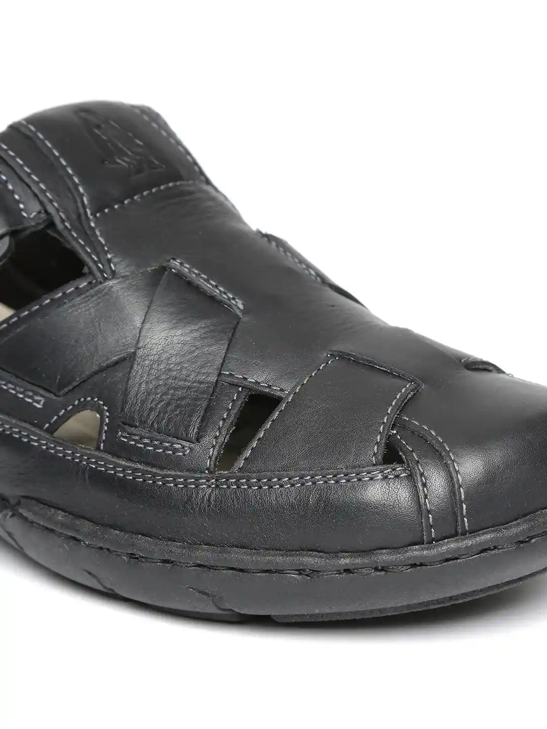 Buy Hush Puppies Men Black Leather Fisherman Sandals Sandals for