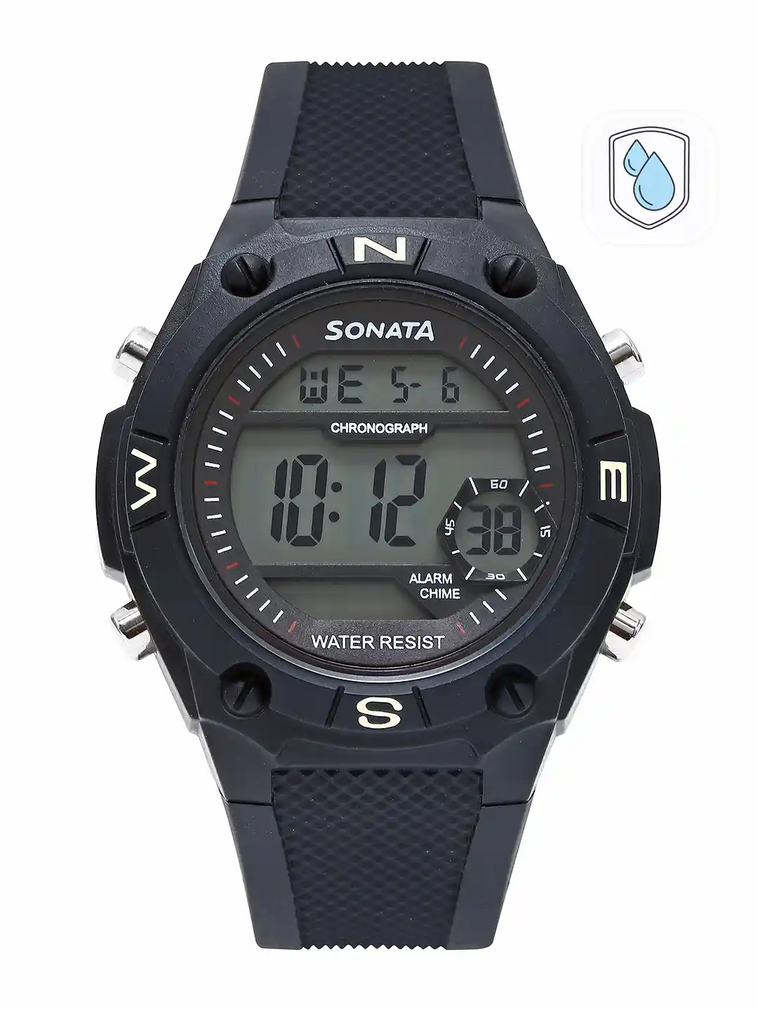 Buy Sonata Men Ocean Series Black Digital Watch 77033PP04