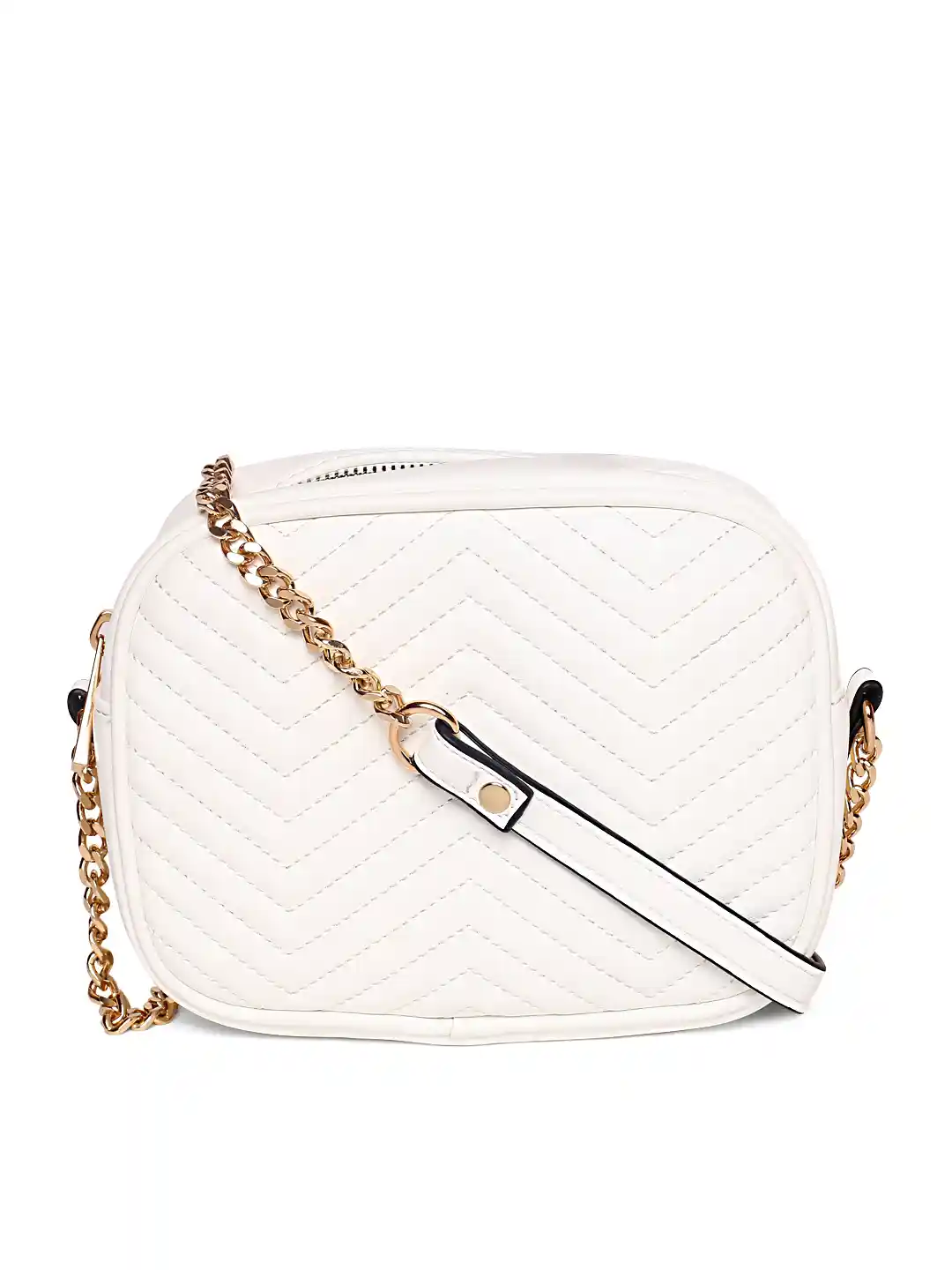 Buy FOREVER 21 White Quilted Sling Bag Handbags for Women