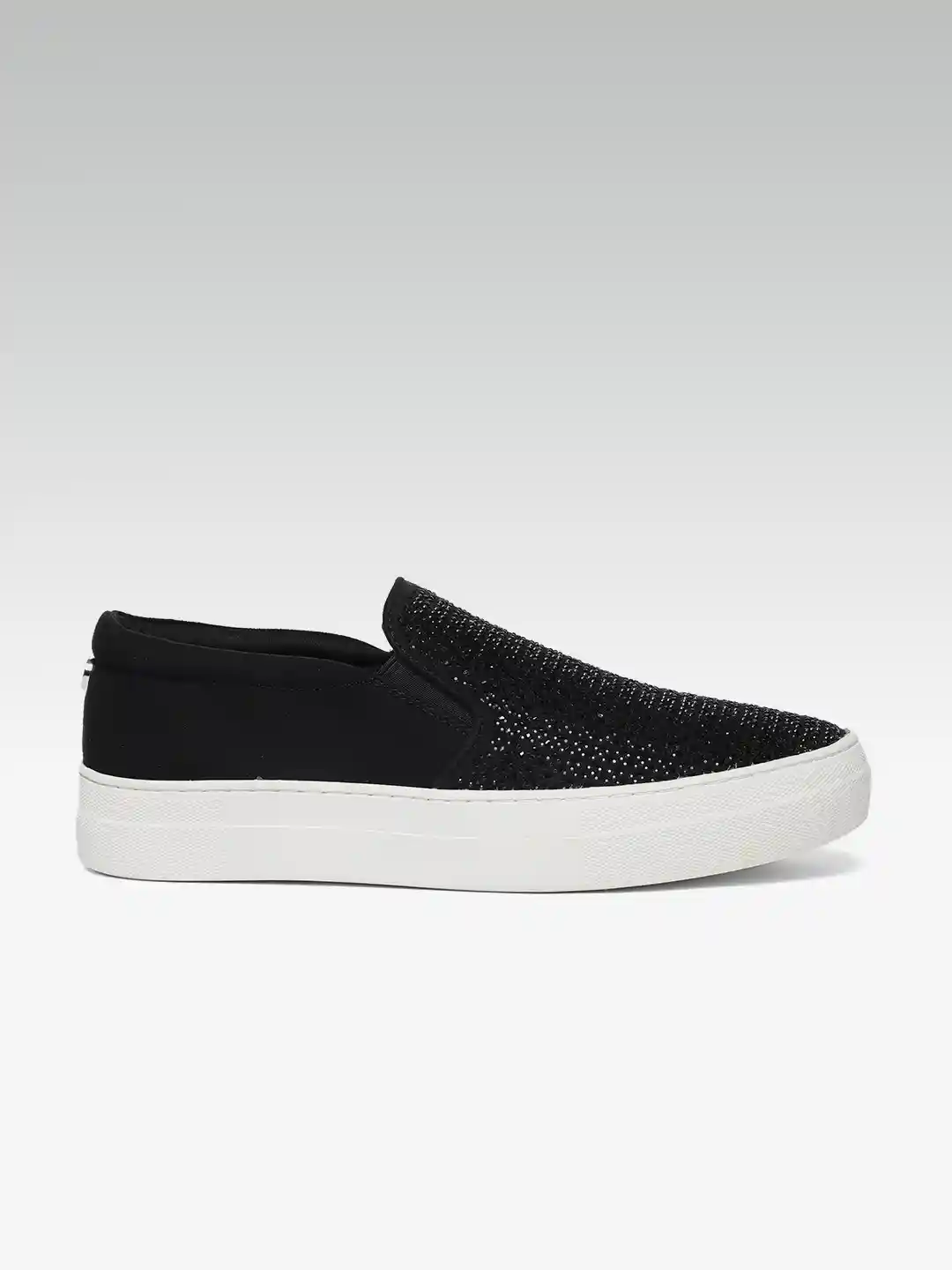 Buy Steve Madden Women Black Embellished Slip-On Sneakers Casual