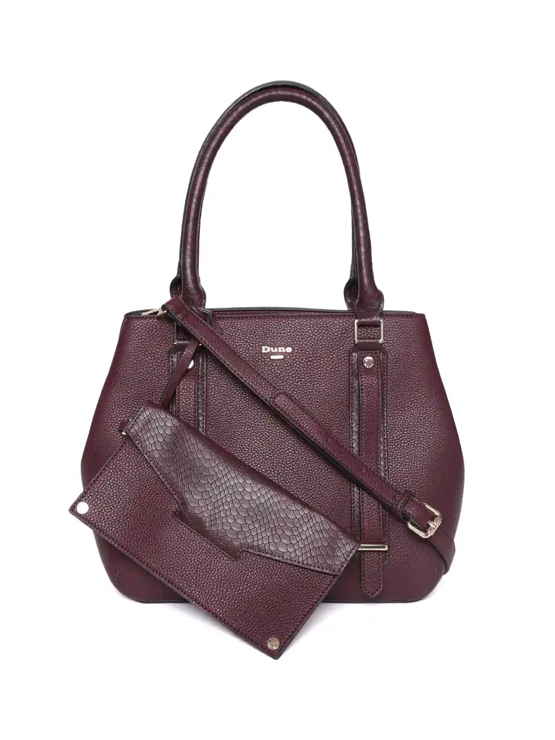 Buy Dune London Burgundy Solid Shoulder Bag Handbags for Women