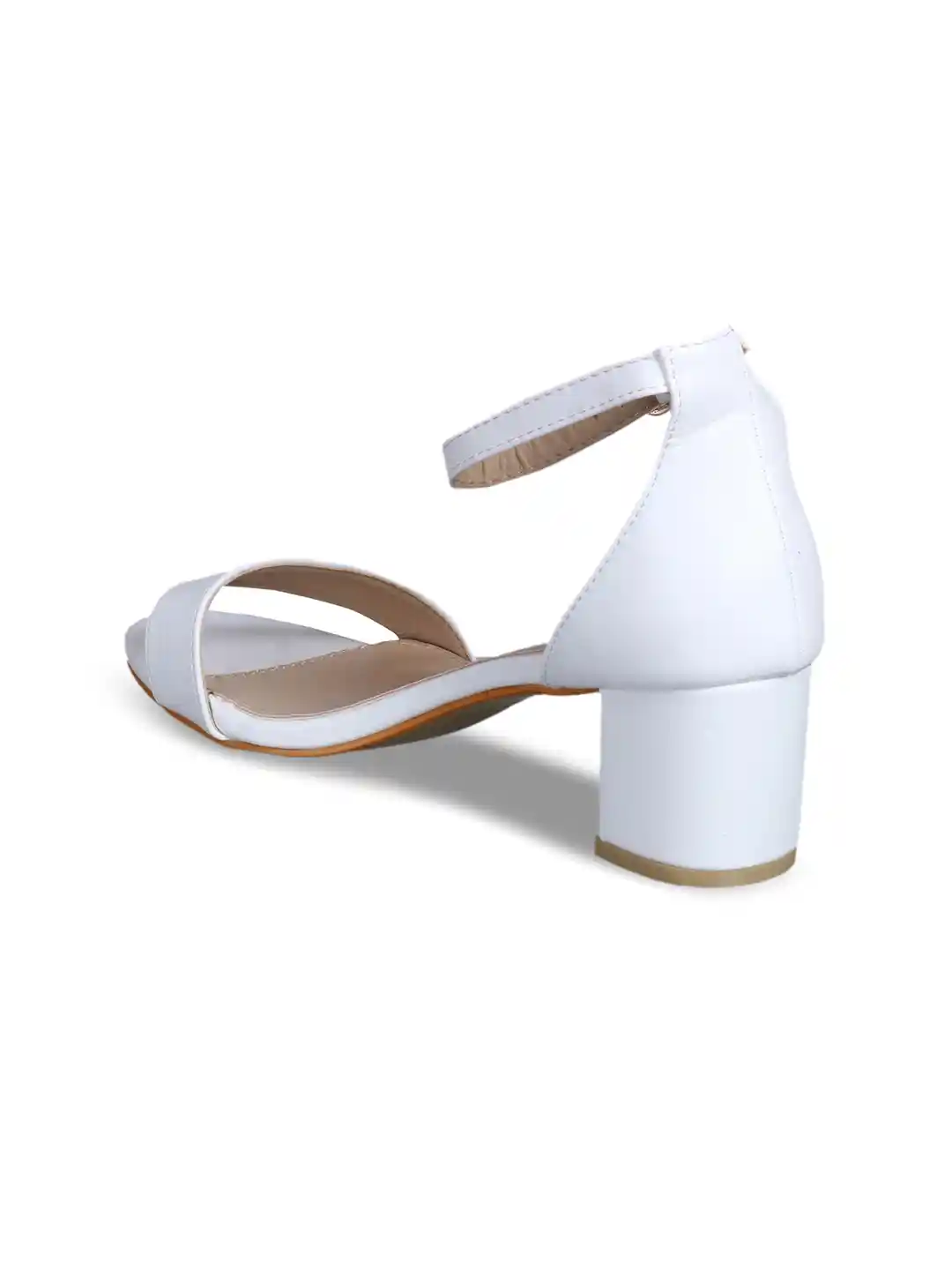 Buy Flat n Heels Women White Solid Sandals Heels for Women - Main Image