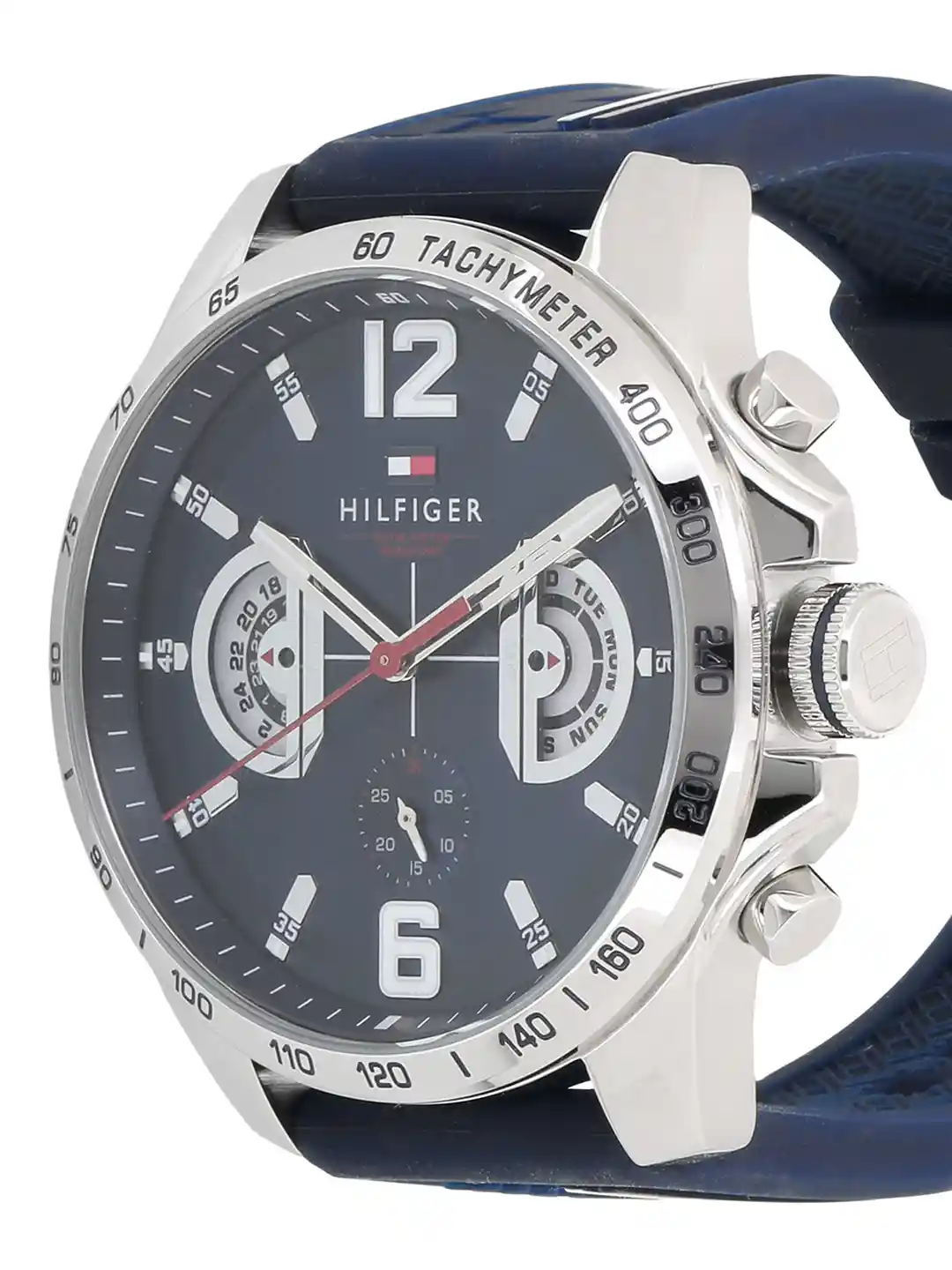 Buy Tommy Hilfiger Men Blue Silver-Toned Analogue Watch