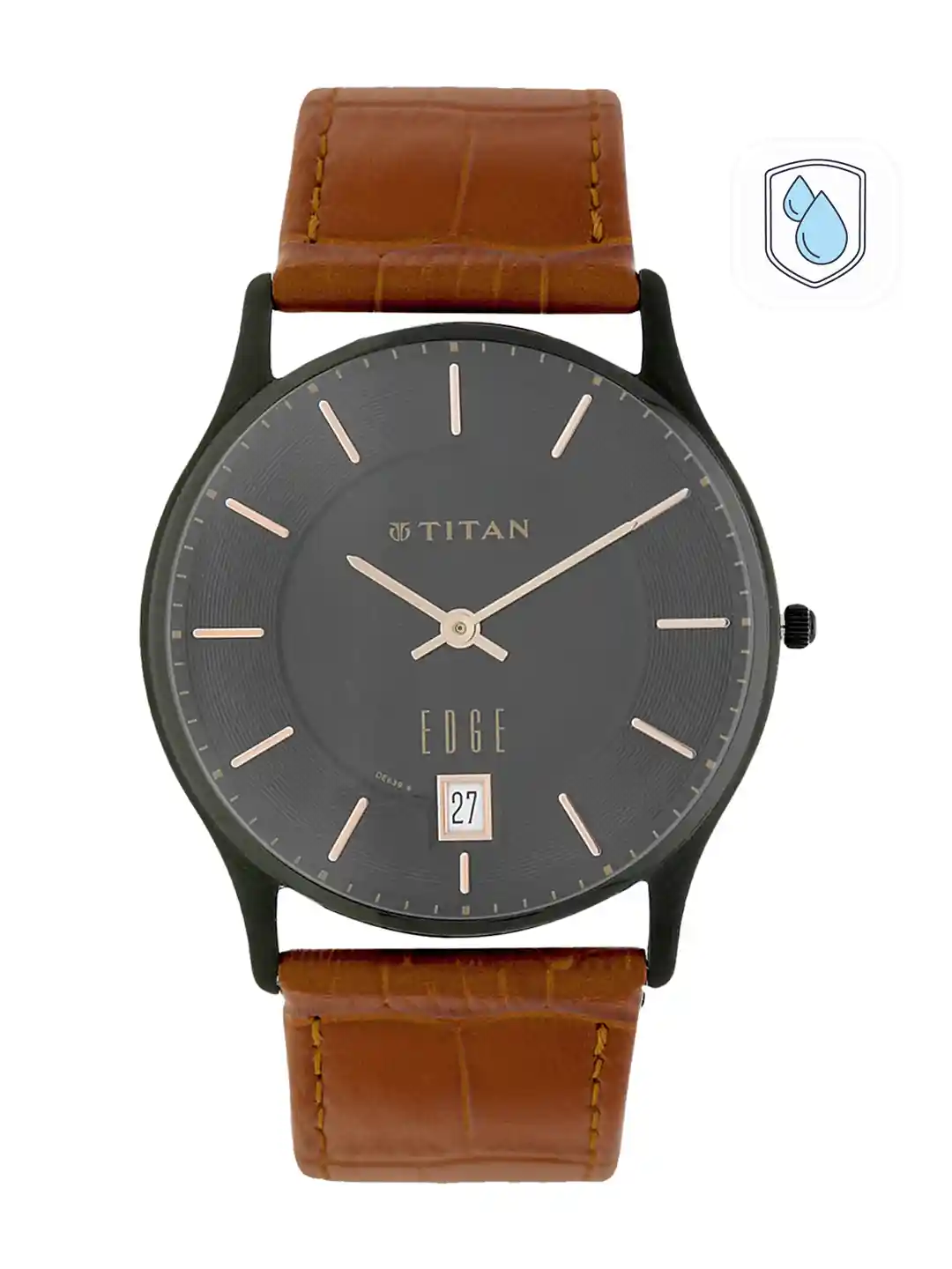 Non Swiss Made Unknown Luxury Watch Brands Titan Edge Men Black