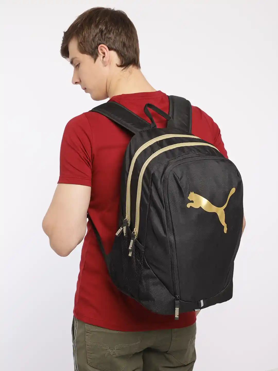Laptop Backpack Puma Black Gold Backpack Casual Backpack Puma Bags