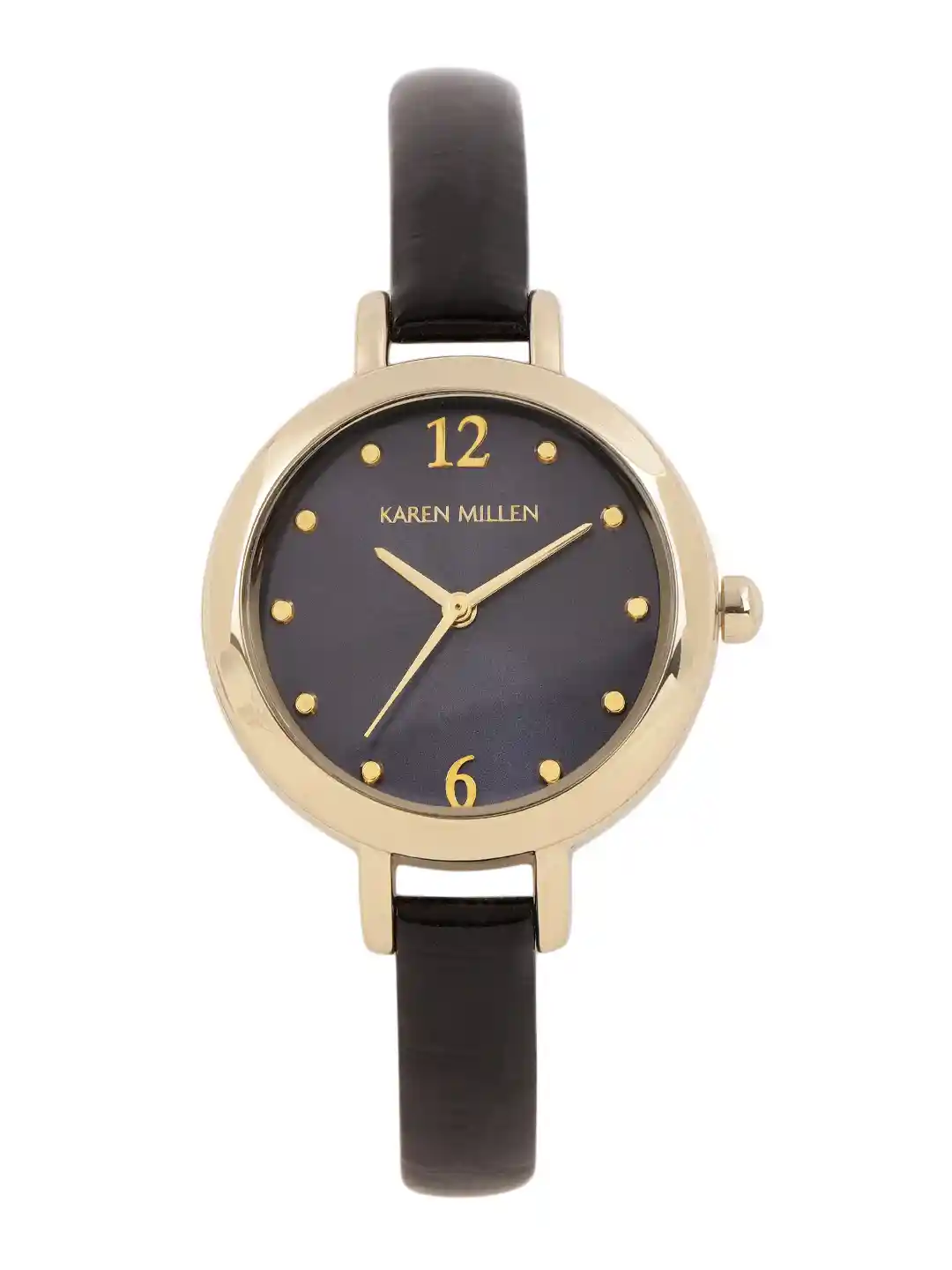 Buy Karen Millen Women Blue Genuine Leather Analogue Watch