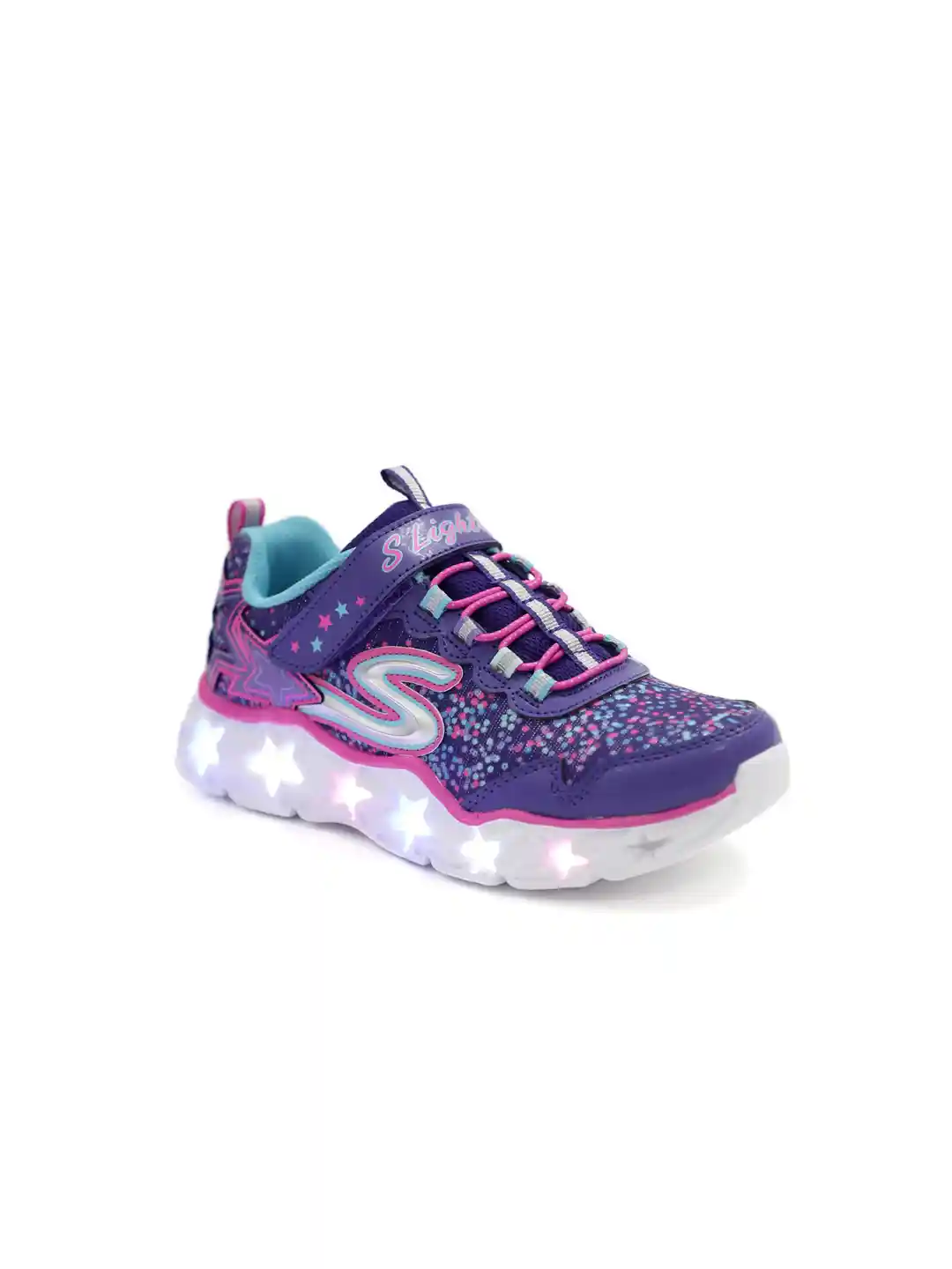 Buy Skechers Girls Purple Galaxy Lights Sneakers With LED Lights