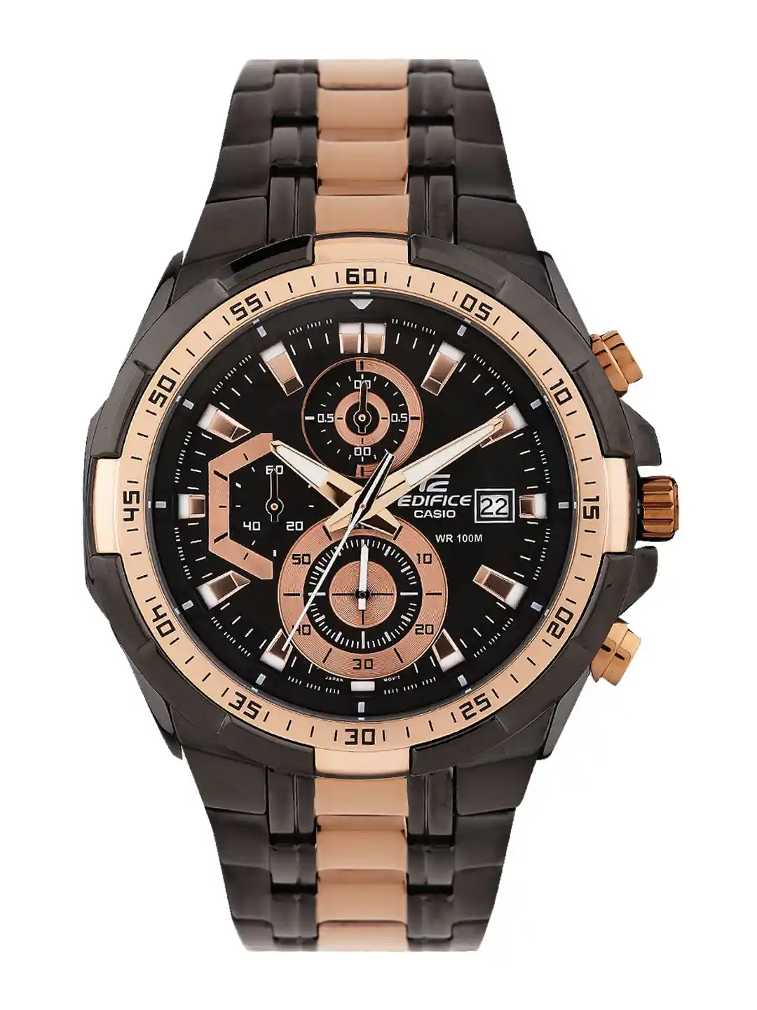 Buy Casio Edifice Men Black-Copper Analogue Watches (EX220) EFR